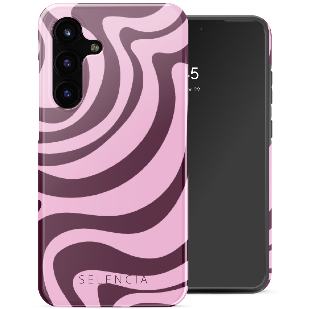 Selencia Coque arrière Vivid Samsung Galaxy S25 FE - Wavy Swirl Pink Plum