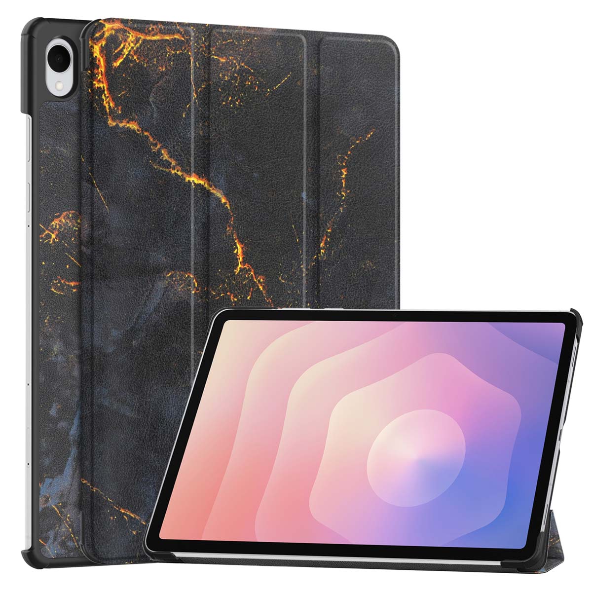 imoshion Design Trifold Bookcase voor de Samsung Galaxy Tab S11 - Black Marble