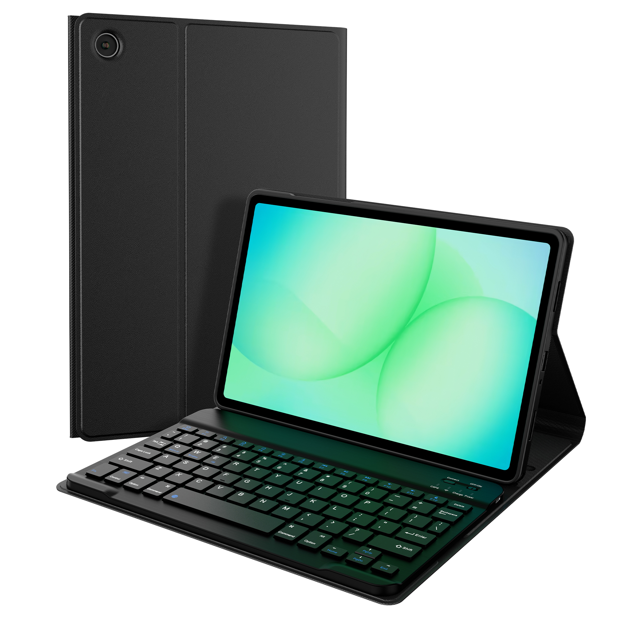 Accezz Bluetooth Keyboard Bookcase voor de Samsung Galaxy Tab A11 Plus - QWERTY / NL - Zwart