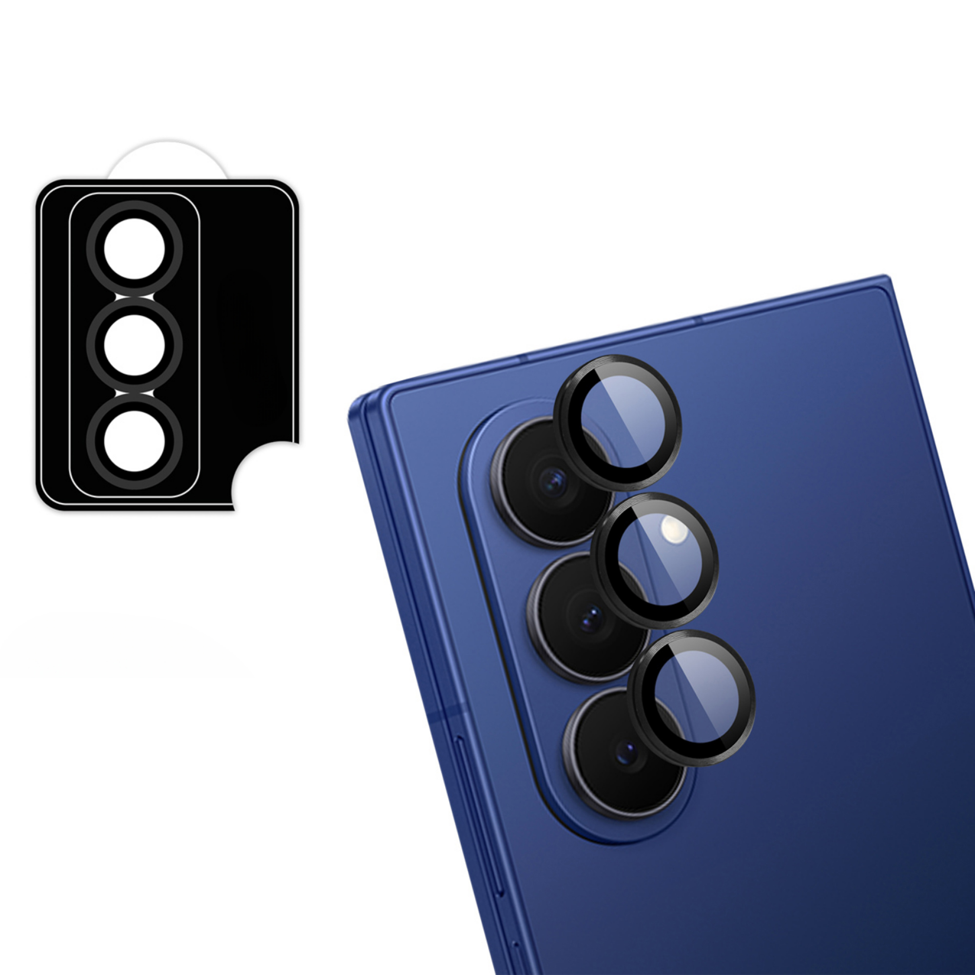 imoshion Camera Protector Glas 2 Pack voor de Samsung Galaxy Z Fold 7 - Zwart