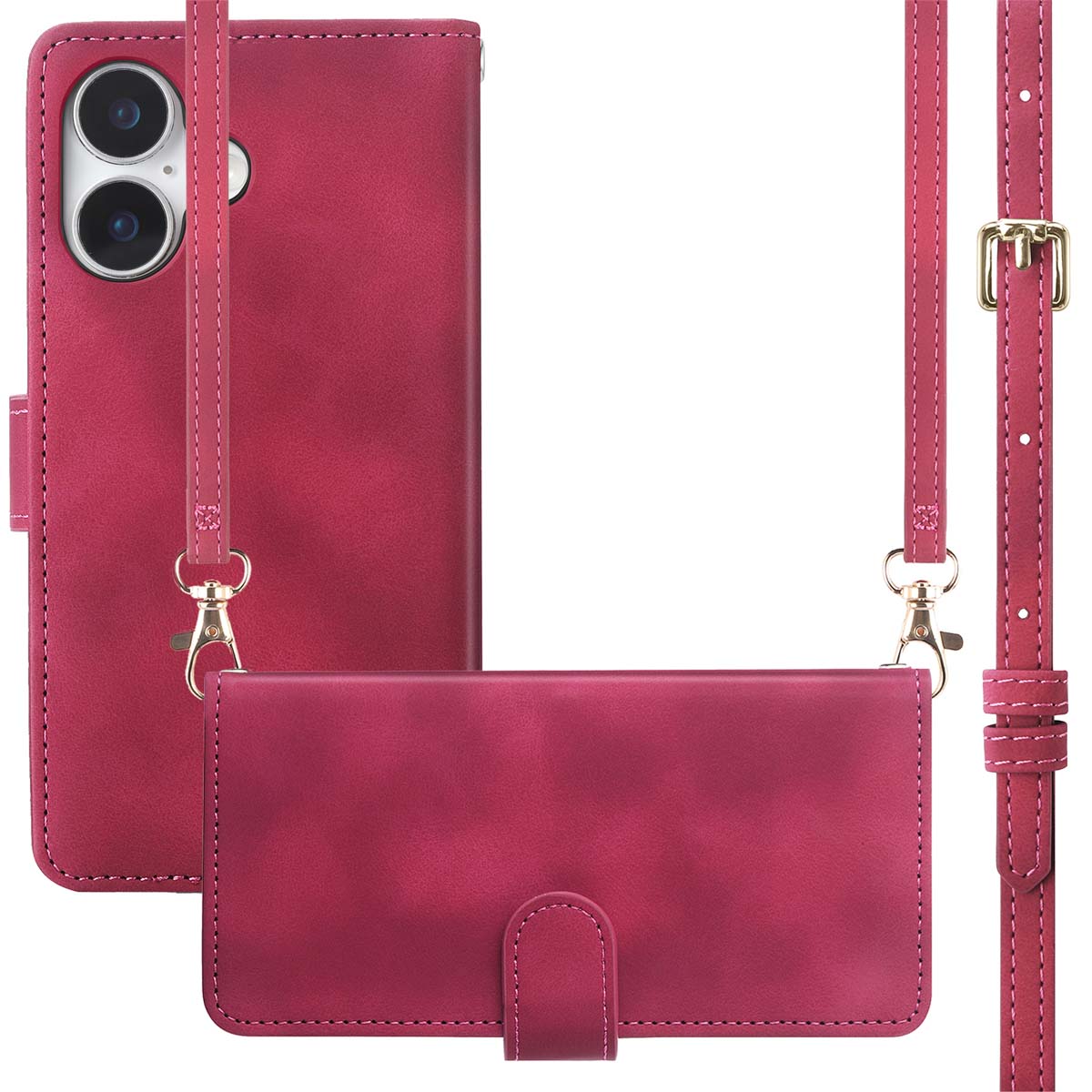 imoshion Bookcase met koord voor de Apple iPhone 17 - Rood