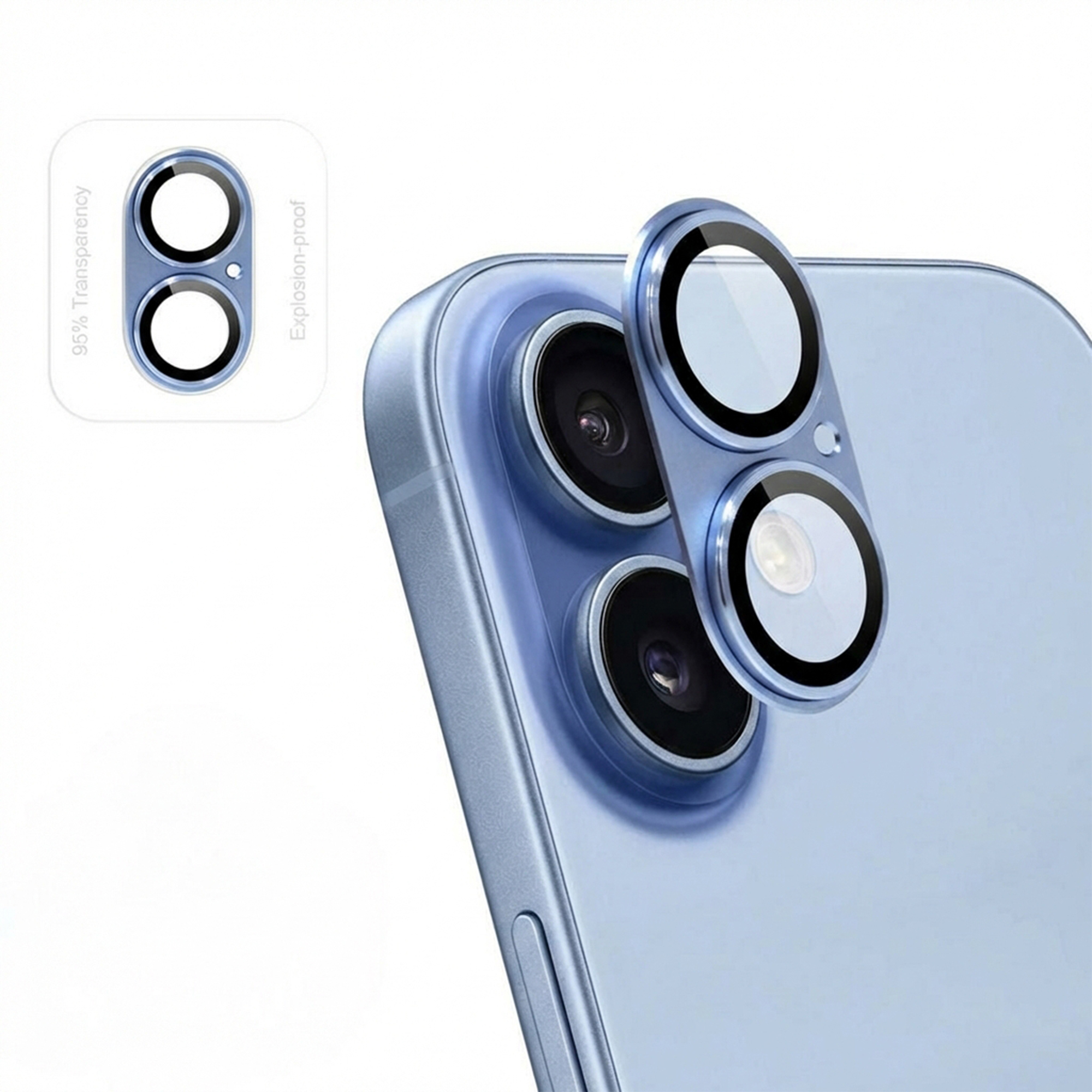 imoshion Camera Protector Glas 2 Pack voor de Apple iPhone 17 - Mist Blue