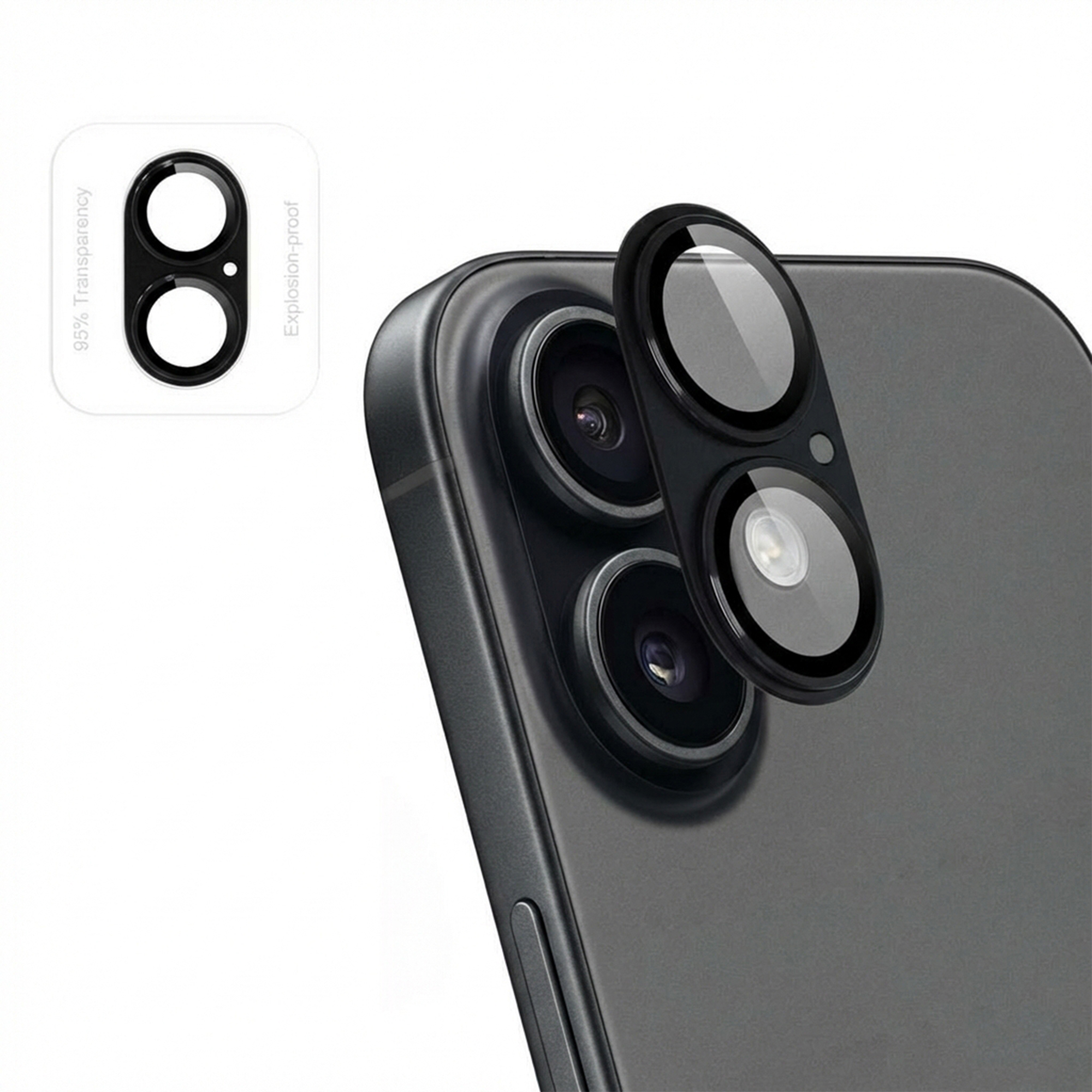 imoshion Camera Protector Glas 2 Pack voor de Apple iPhone 17 - Zwart