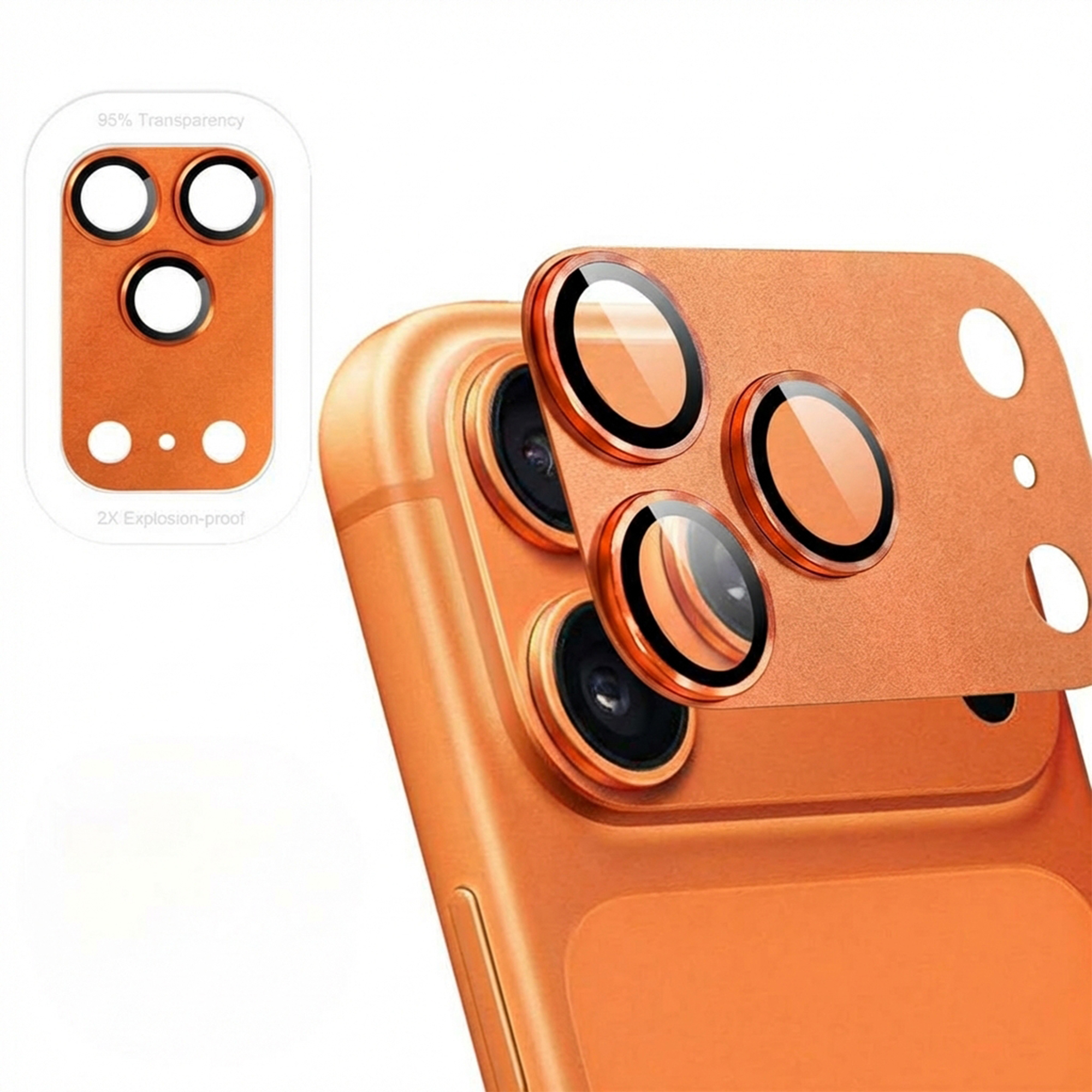 imoshion Camera Protector Glas 2 Pack voor de Apple iPhone 17 Pro Max - Cosmic Orange