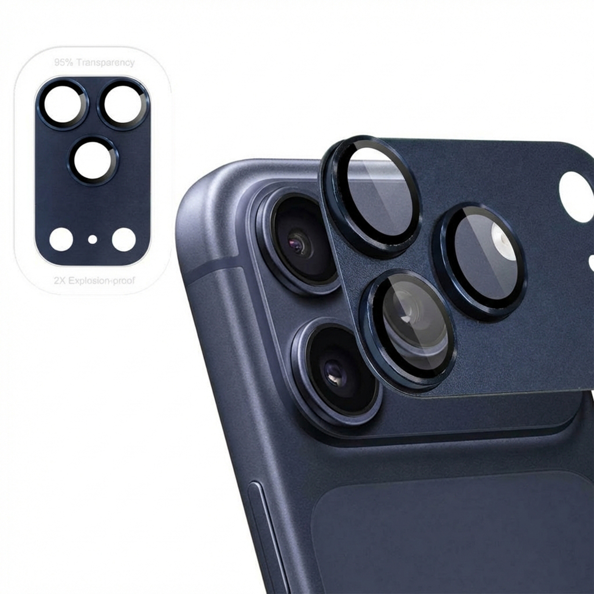 imoshion Camera Protector Glas 2 Pack voor de Apple iPhone 17 Pro Max - Deep Blue