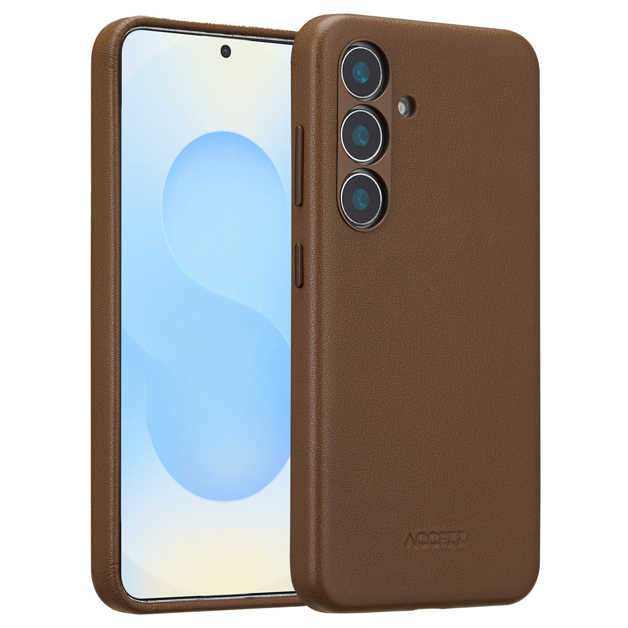 Accezz MagSafe Leather Backcover voor de Samsung Galaxy S25 - Coffee Brown