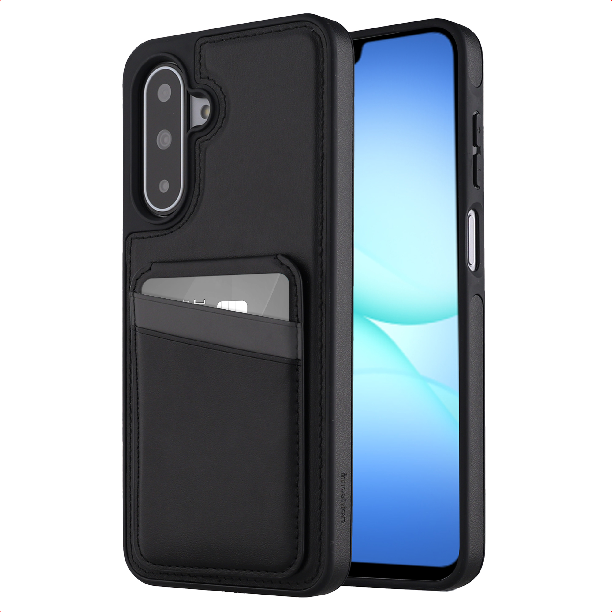 imoshion Coque arrière avec porte-cartes et support Samsung Galaxy A17 (5G) / (4G) - Noir