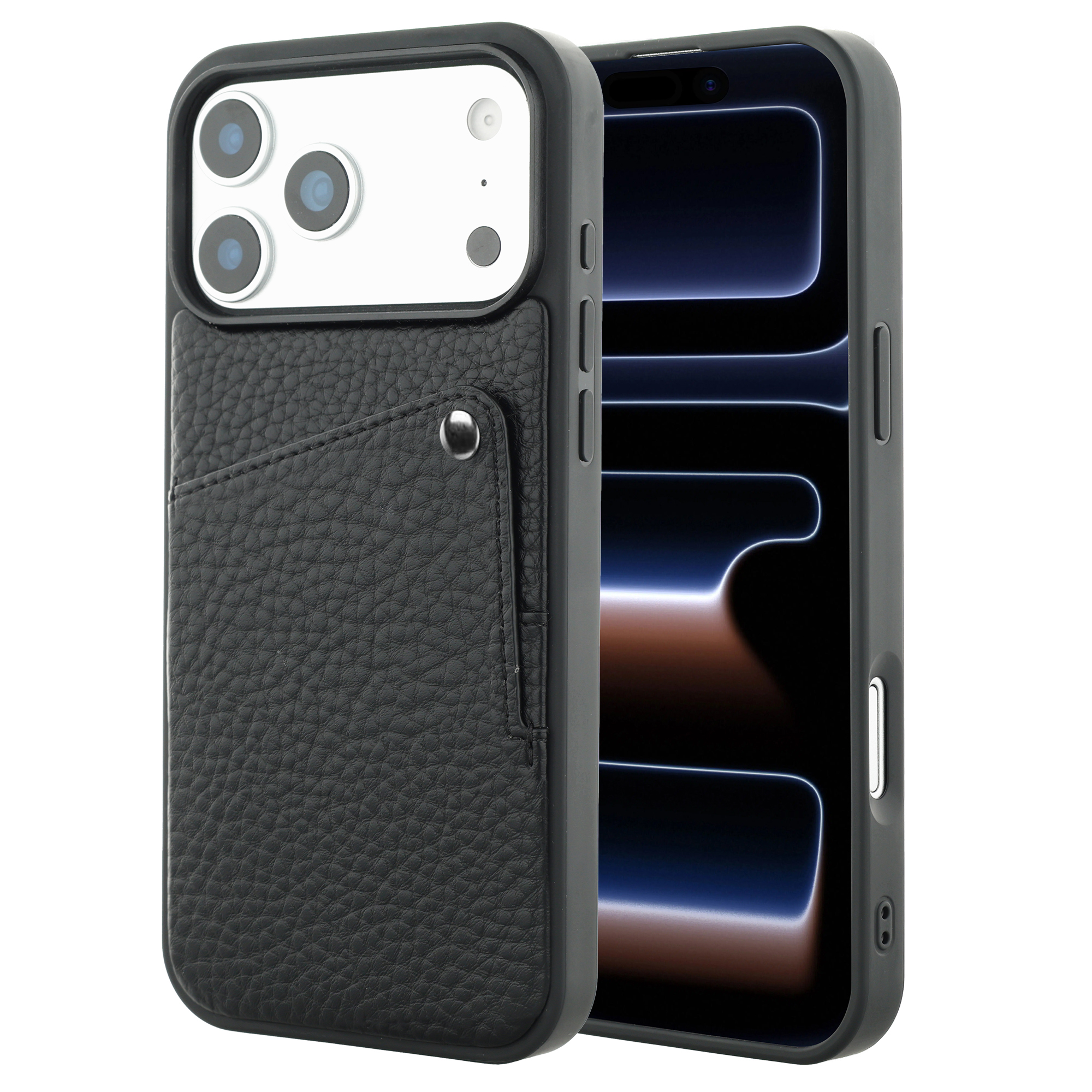Selencia Coque Riva avec porte-cartes Apple iPhone 17 Pro - Noir