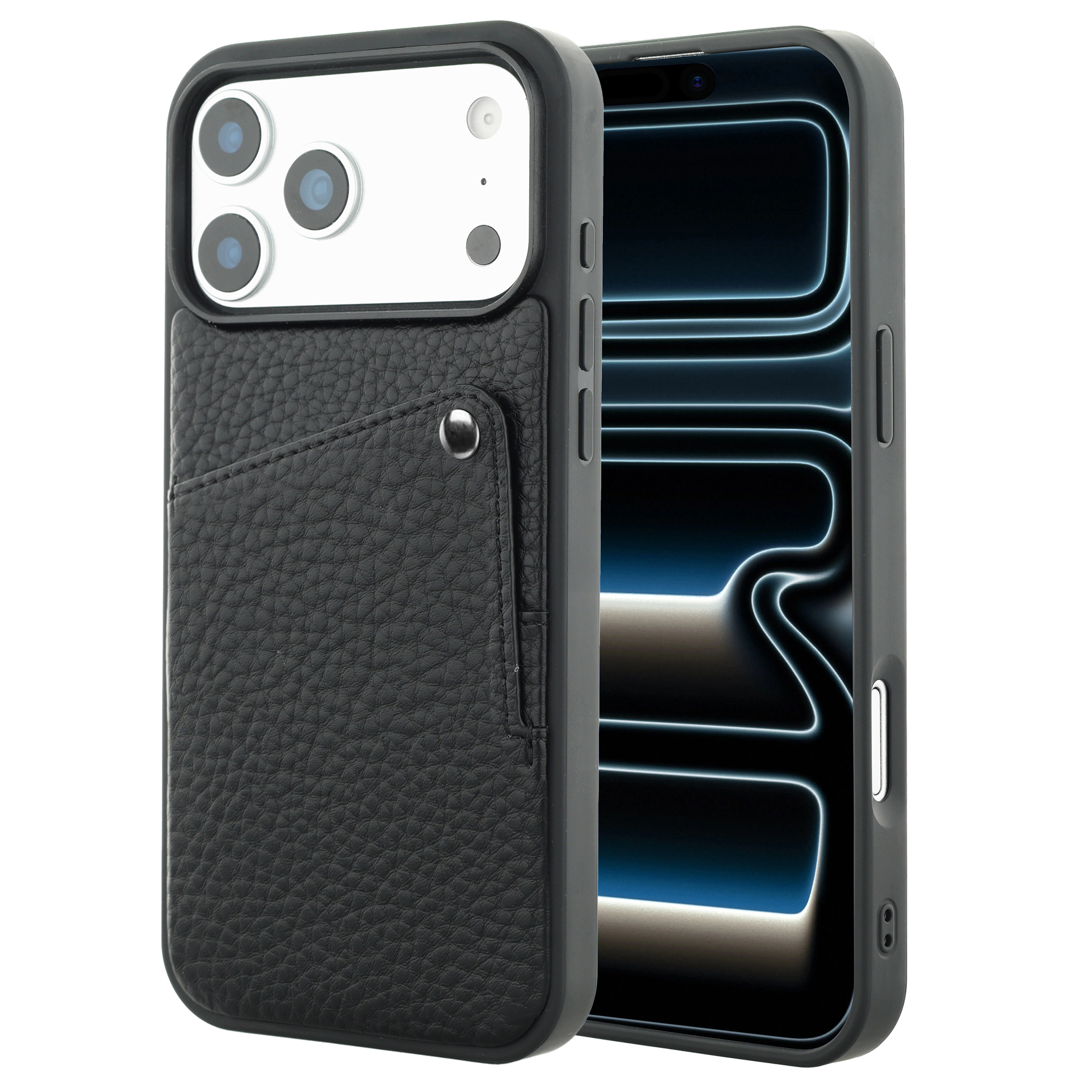 Selencia Coque Riva avec porte-cartes Apple iPhone 17 Pro Max - Noir