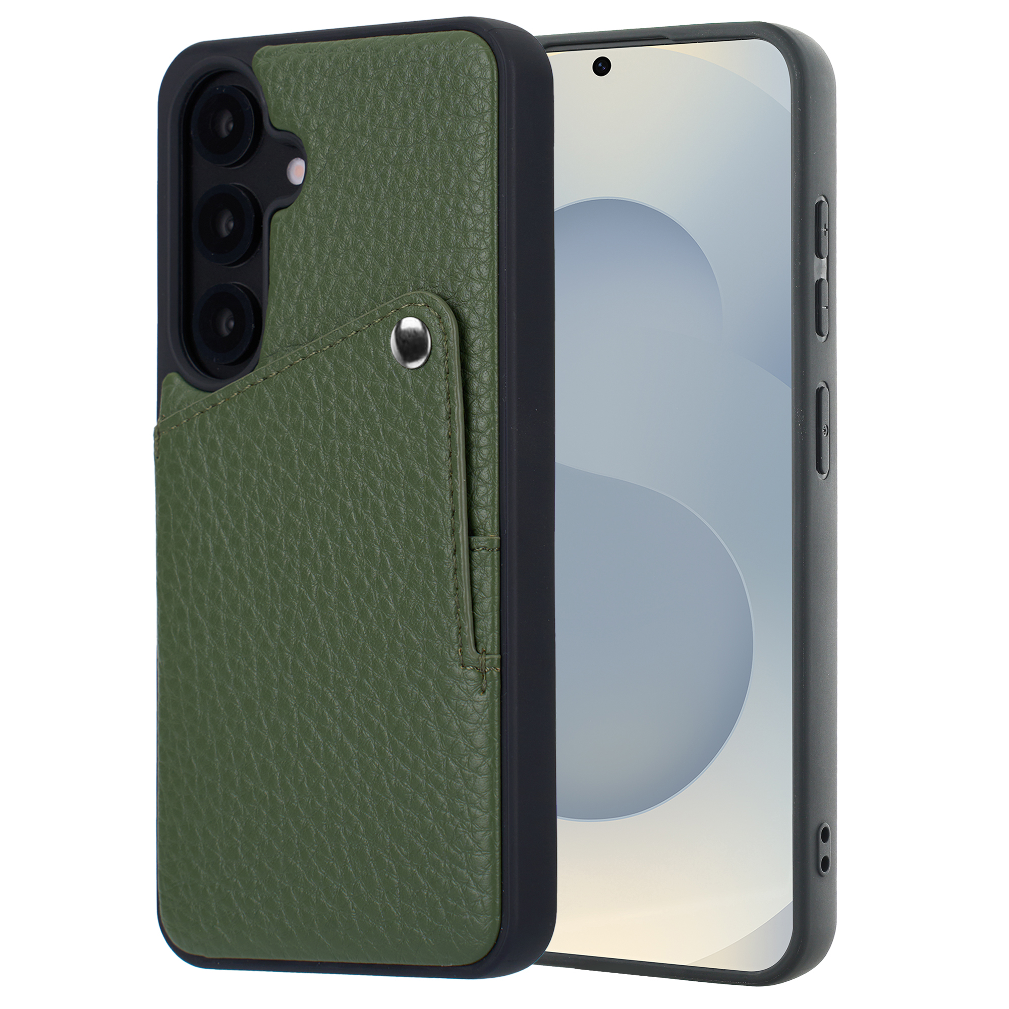 Selencia Coque Riva avec porte-cartes Samsung Galaxy S25 / S24 - Sage Green