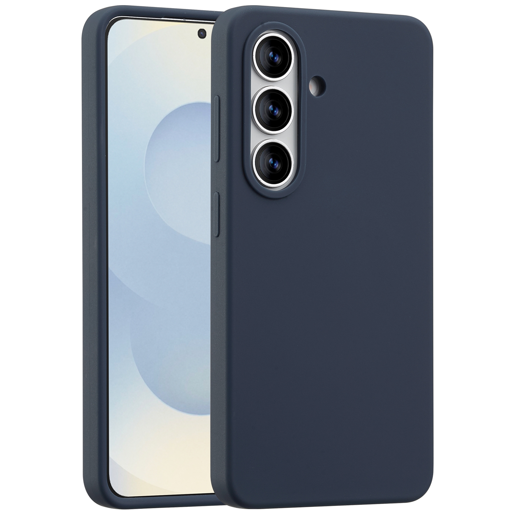 Accezz Liquid Silicone Backcover met MagSafe voor de Samsung Galaxy S26 - Donkerblauw