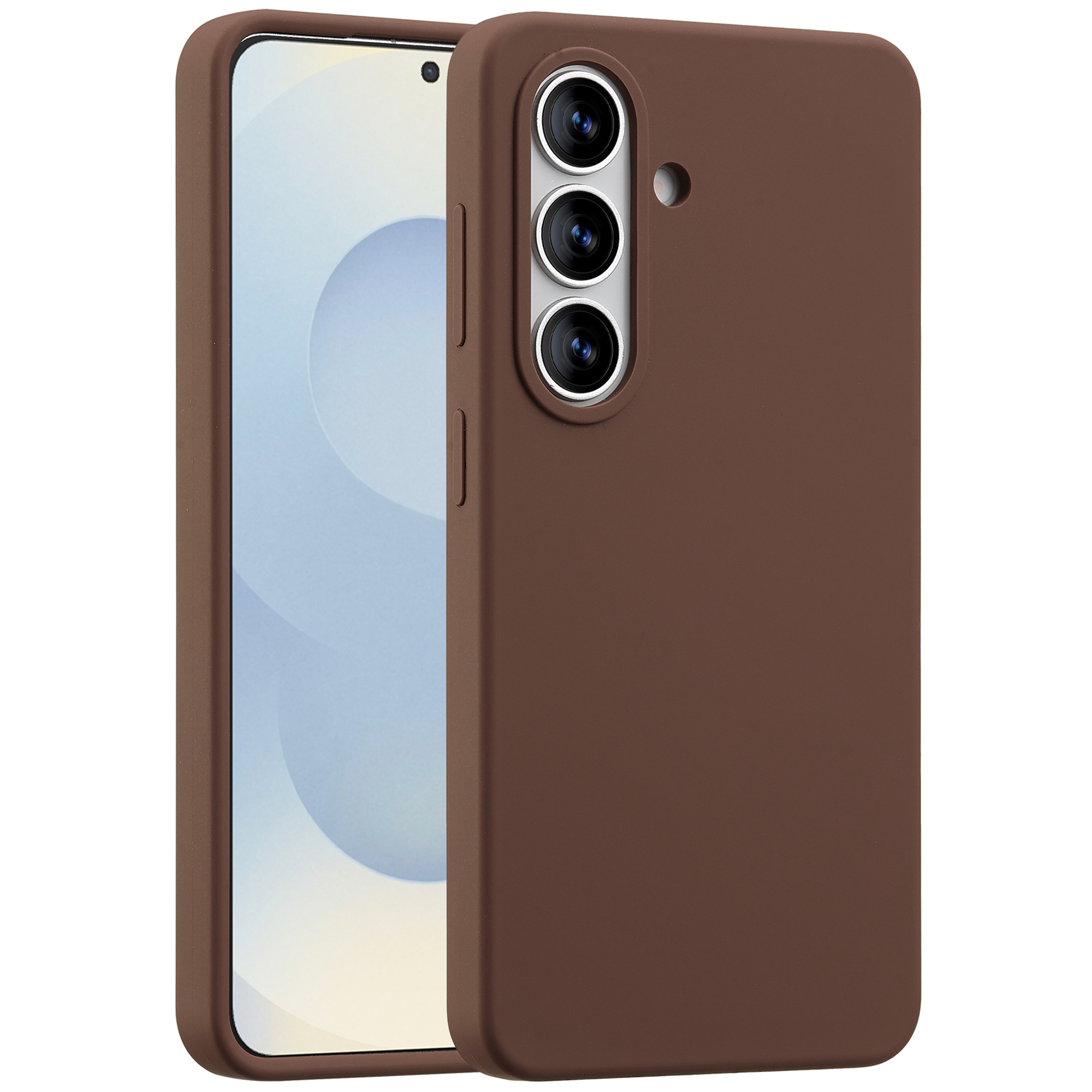 Accezz Liquid Silicone Backcover met MagSafe voor de Samsung Galaxy S26 - New Tea Brown
