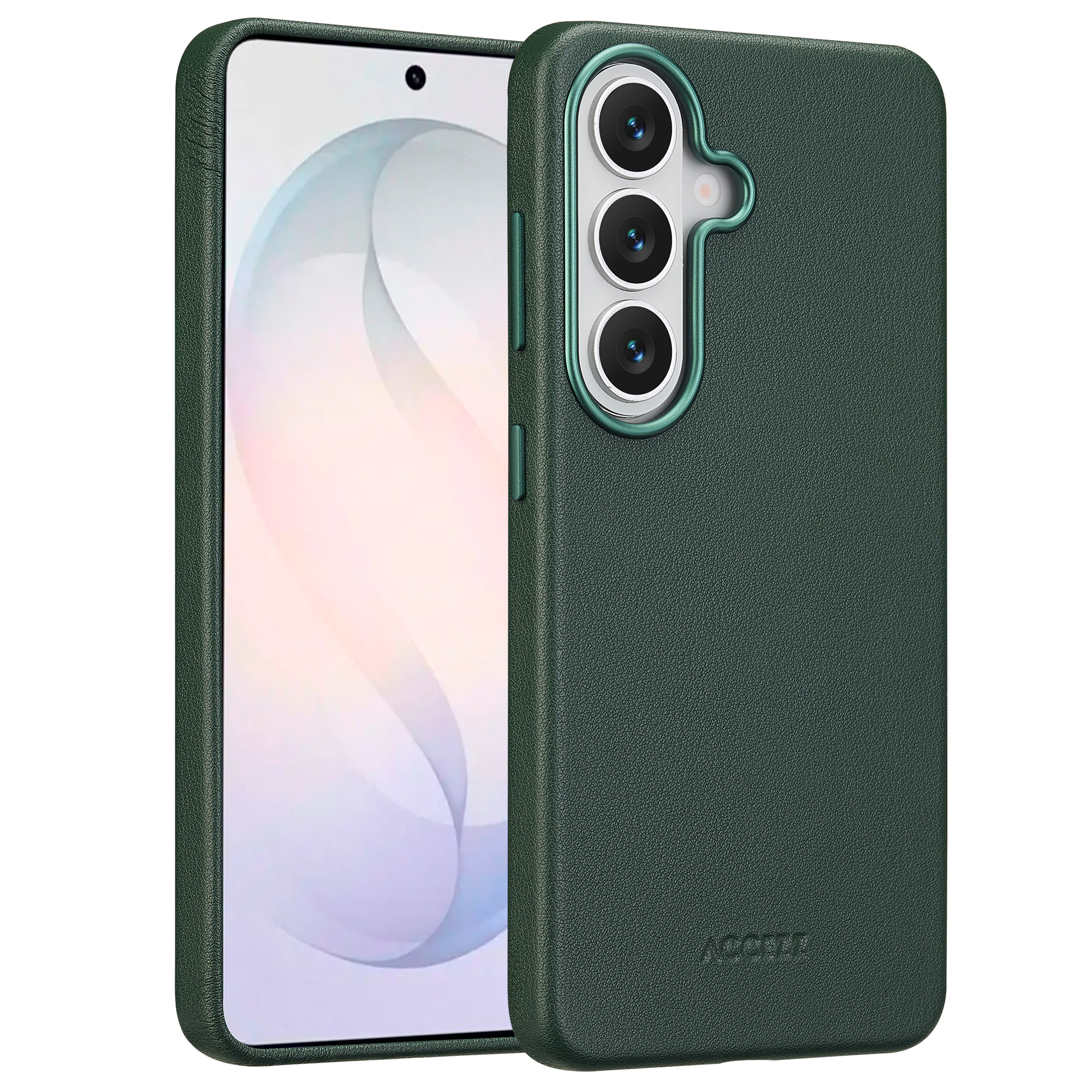 Accezz MagSafe Leather Backcover voor de Samsung Galaxy S26 - Cedar Green