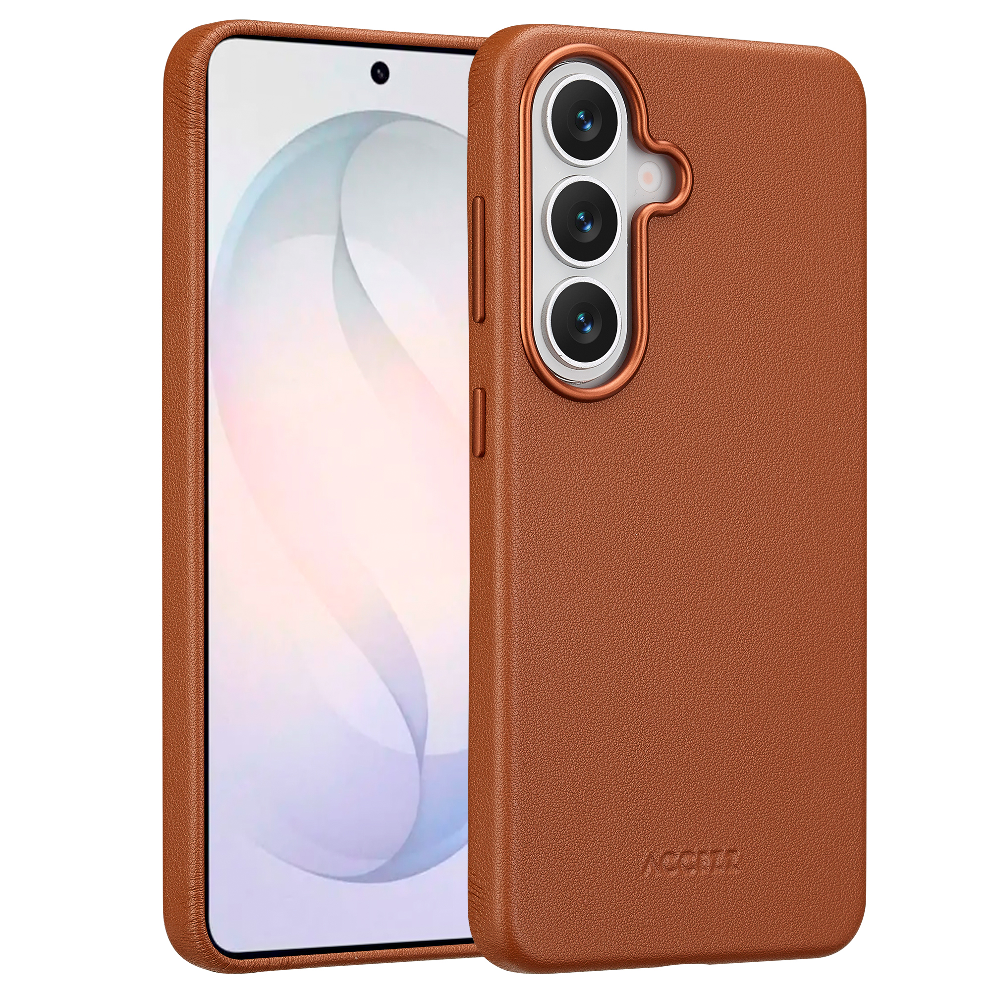 Accezz MagSafe Leather Backcover voor de Samsung Galaxy S26 - Sienna Brown
