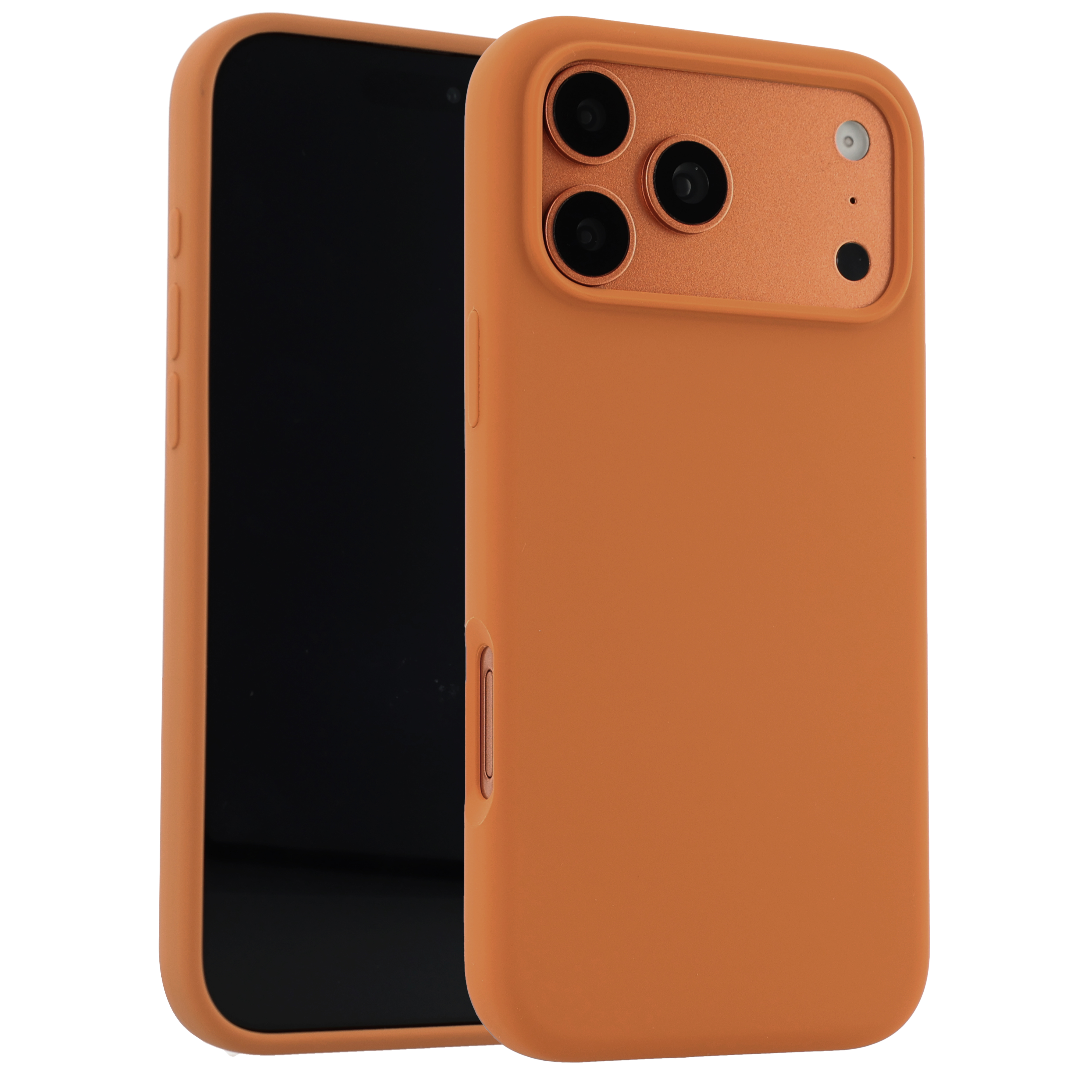 Accezz Liquid Silicone Backcover met MagSafe voor de Apple iPhone 17 Pro - Oranje