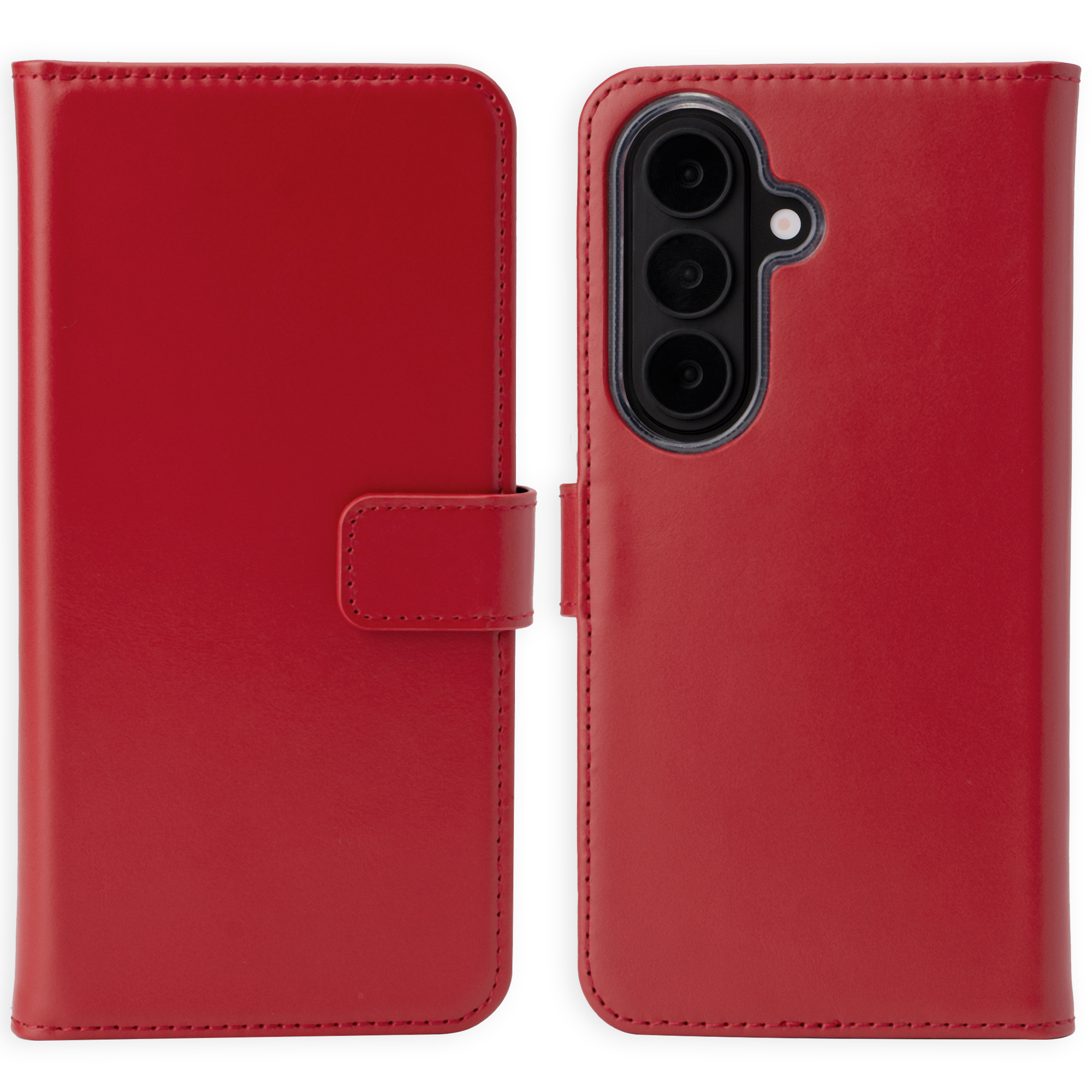Selencia Echt Leren Bookcase voor de Samsung Galaxy S26 Plus - Rood