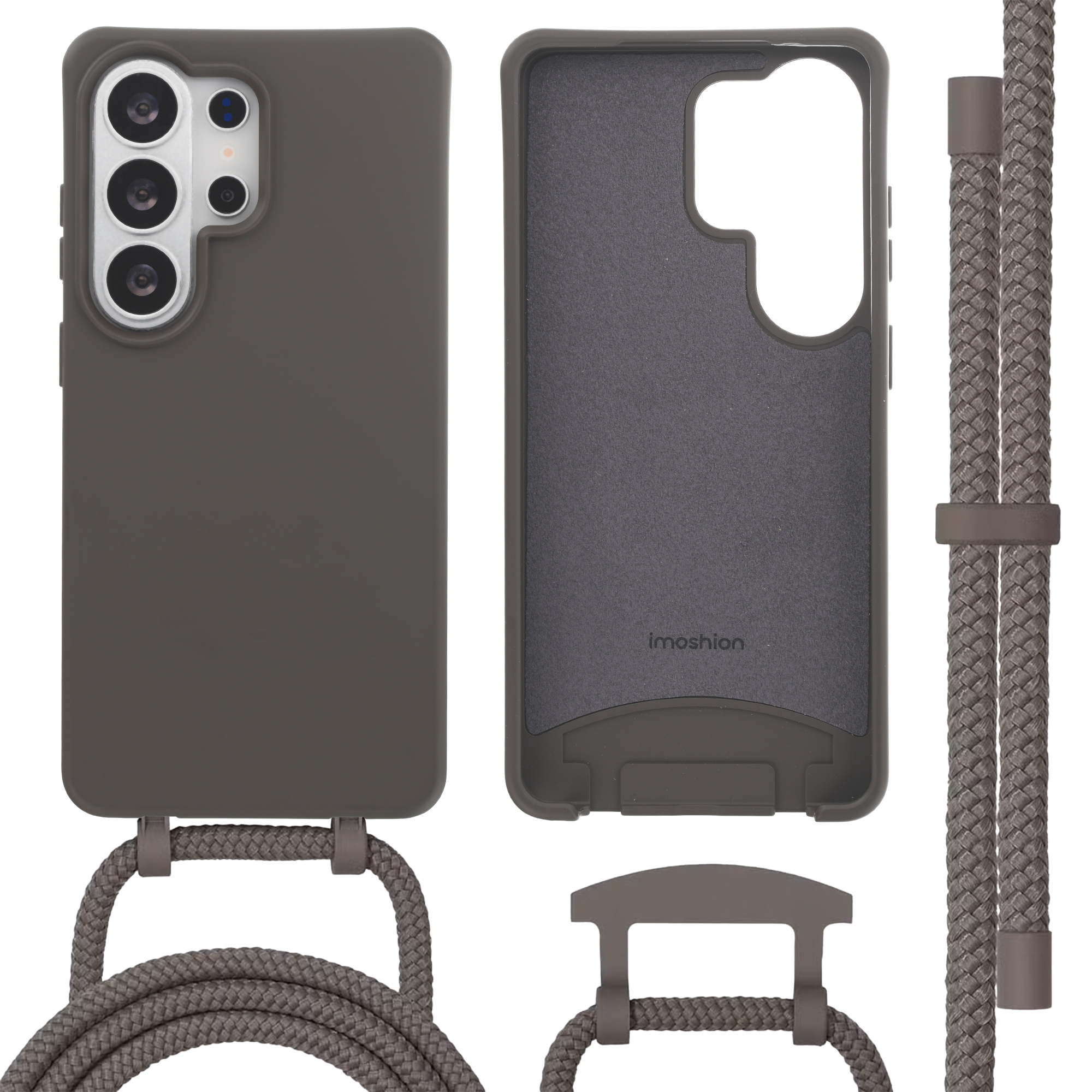 imoshion Coque arrière Color avec cordon amovible et MagSafe Samsung Galaxy S26 Ultra - Black Coffee
