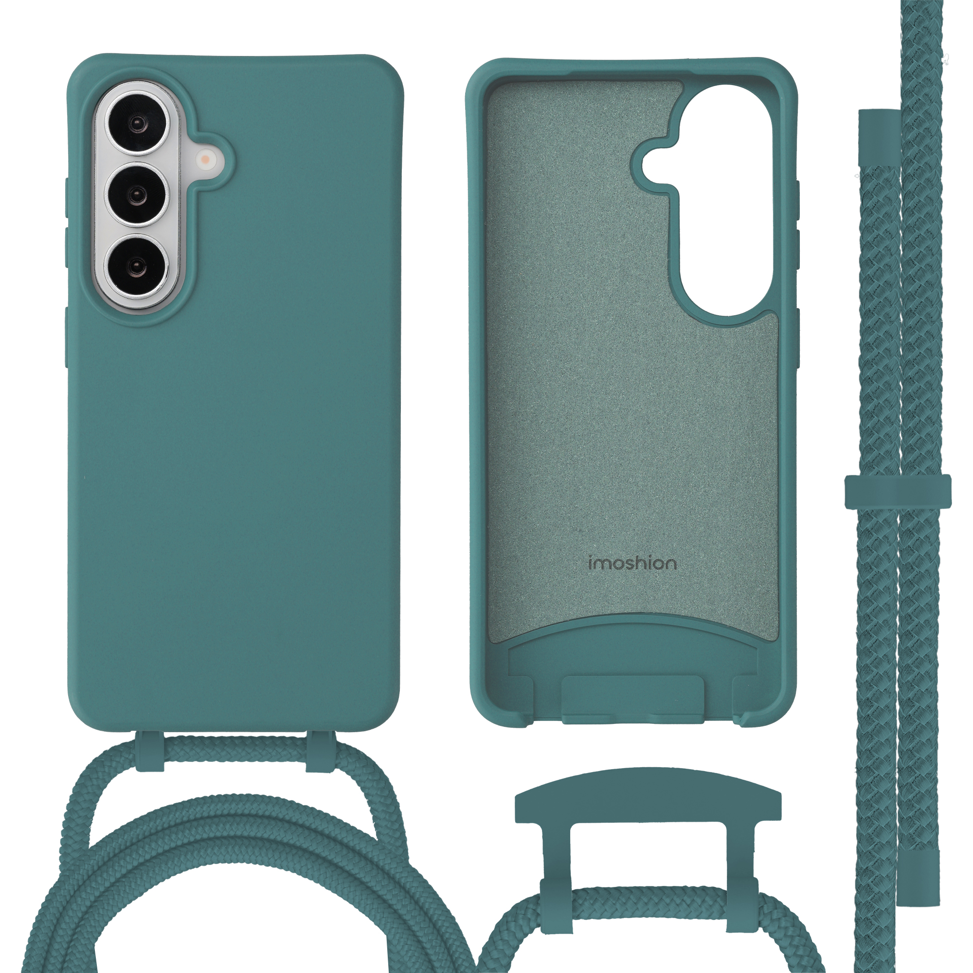 imoshion Coque arrière Color avec cordon amovible et MagSafe Samsung Galaxy S26 - Dark Green