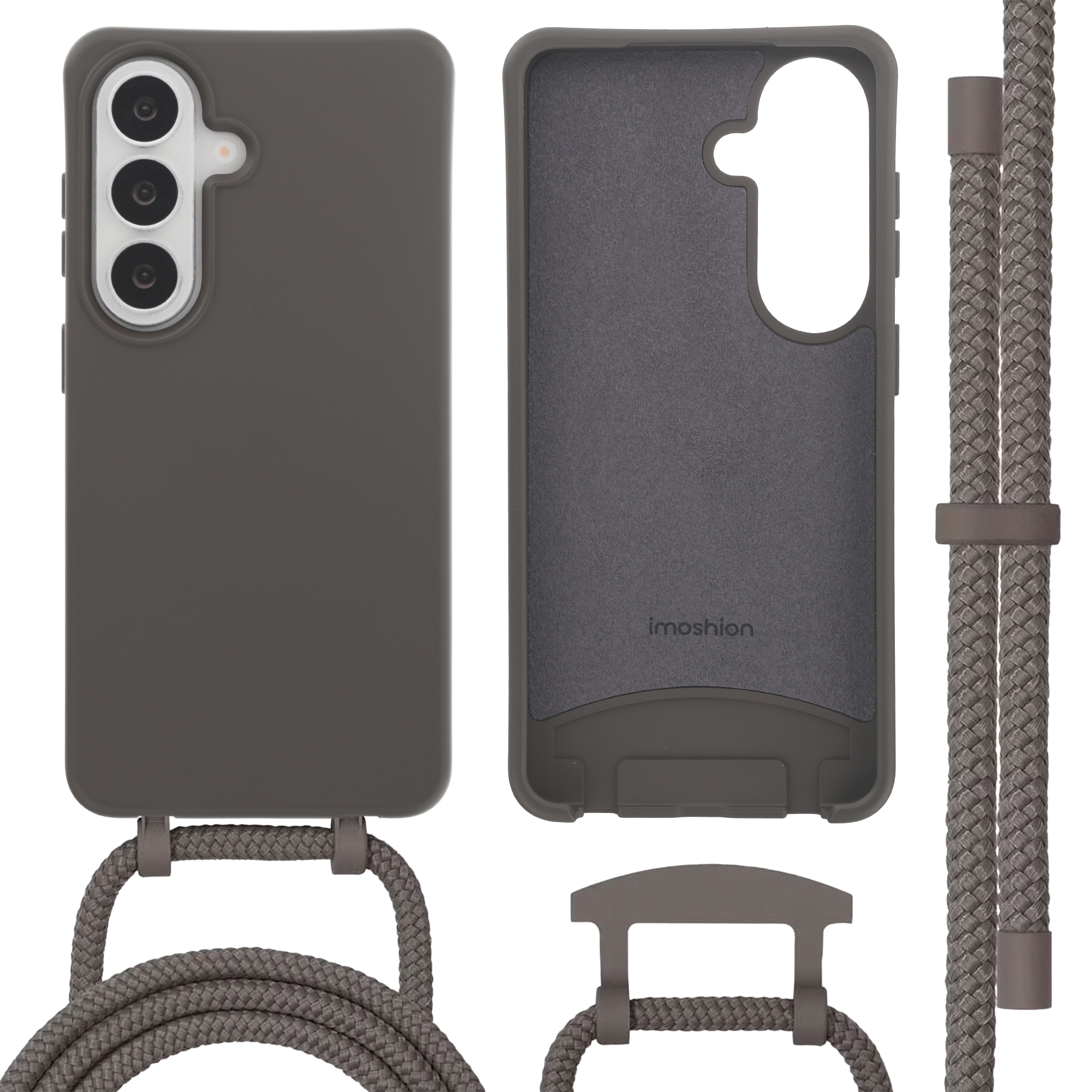imoshion Coque arrière Color avec cordon amovible et MagSafe Samsung Galaxy S26 - Black Coffee