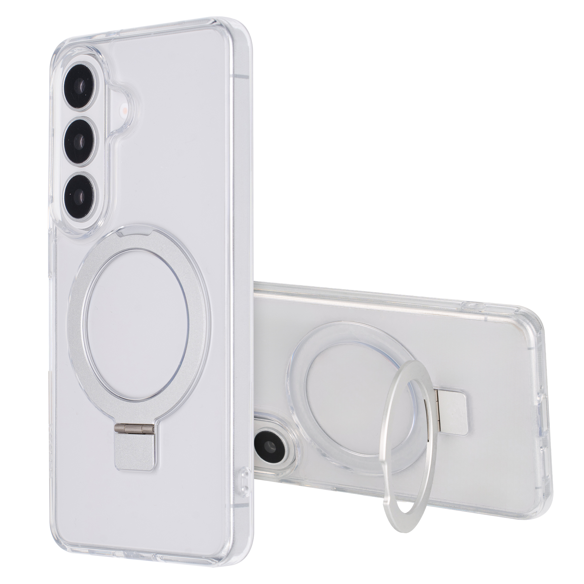 Accezz Ring Stand Backcover met MagSafe voor de Samsung Galaxy S26 - Transparant
