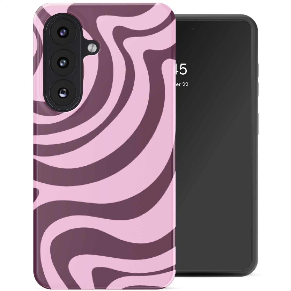 Selencia Coque arrière Vivid avec MagSafe Samsung Galaxy S26 Plus - Wavy Swirl Pink Plum