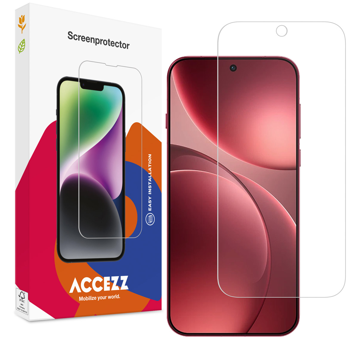 Accezz Gehard Glas Screenprotector voor de Oppo Find X9 Pro