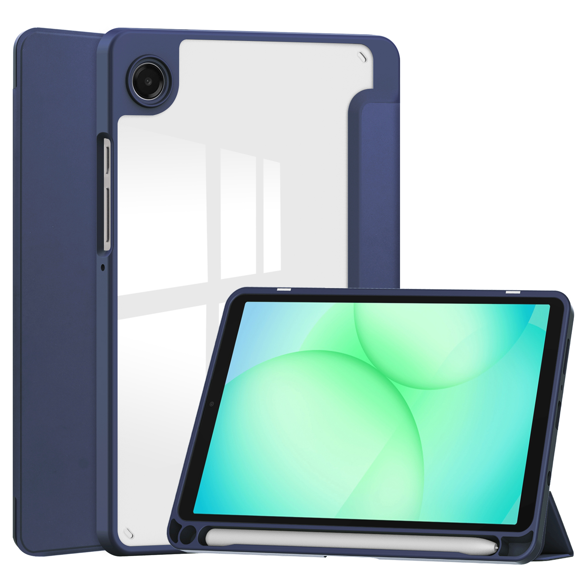 imoshion Trifold Hardcase Bookcase voor de Samsung Galaxy Tab A11 Plus - Donkerblauw