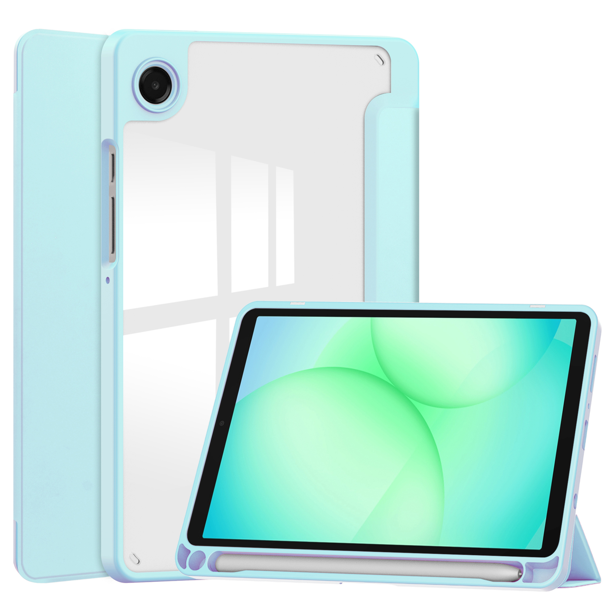 imoshion Trifold Hardcase Bookcase voor de Samsung Galaxy Tab A11 Plus - Lichtblauw