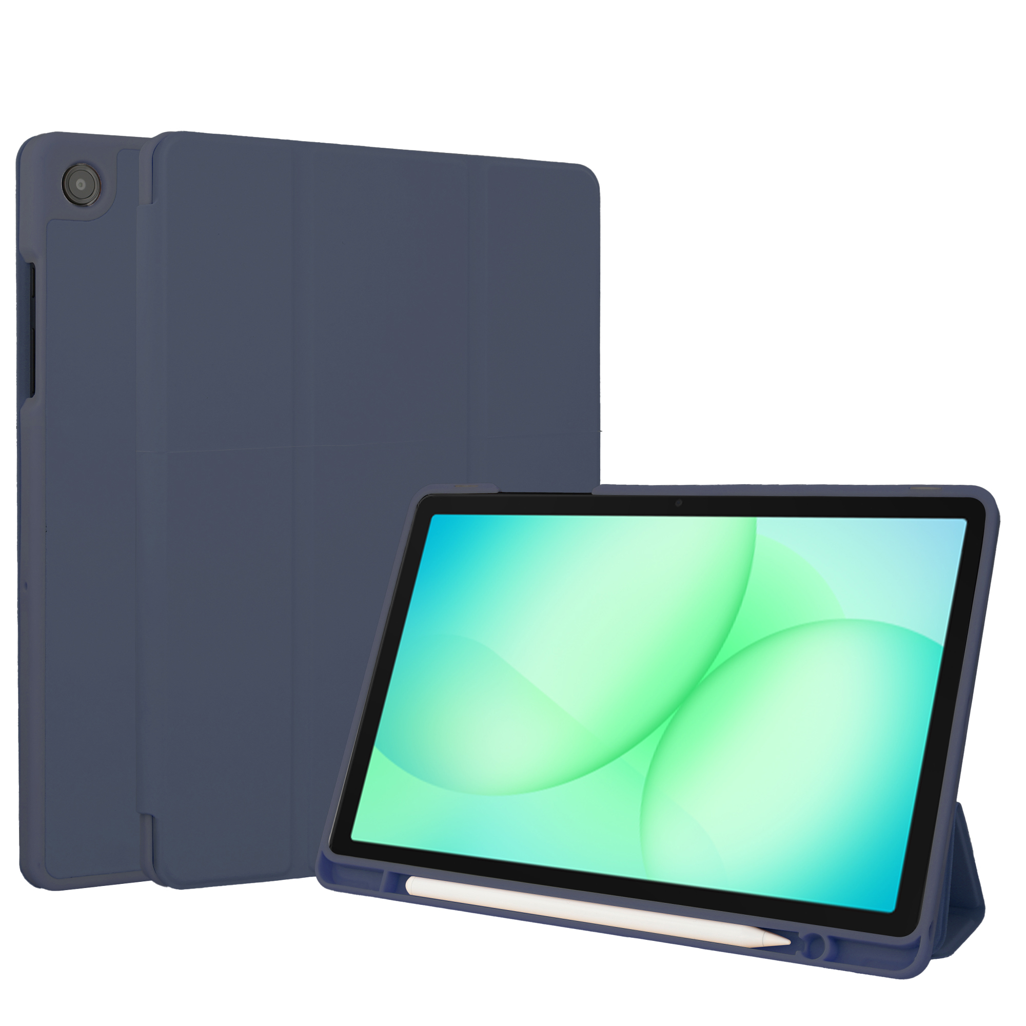 Accezz Smart Silicone Bookcase voor de Samsung Galaxy Tab A11 Plus / A9 Plus - Donkerblauw