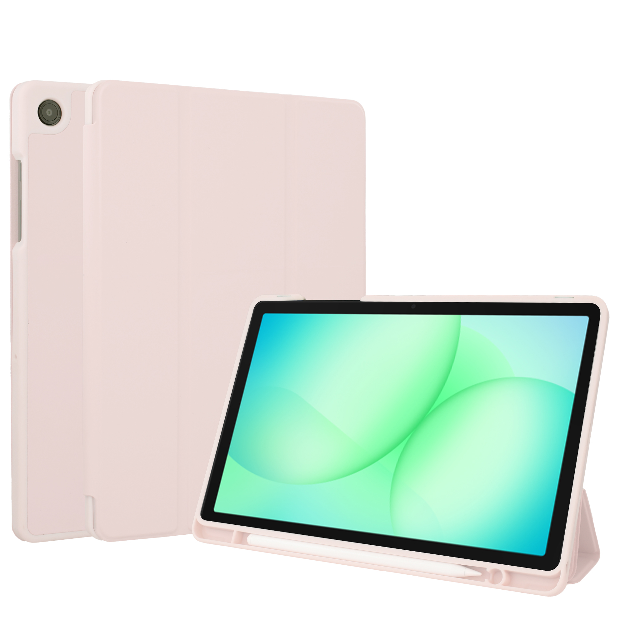 Accezz Smart Silicone Bookcase voor de Samsung Galaxy Tab A11 Plus / A9 Plus - Roze