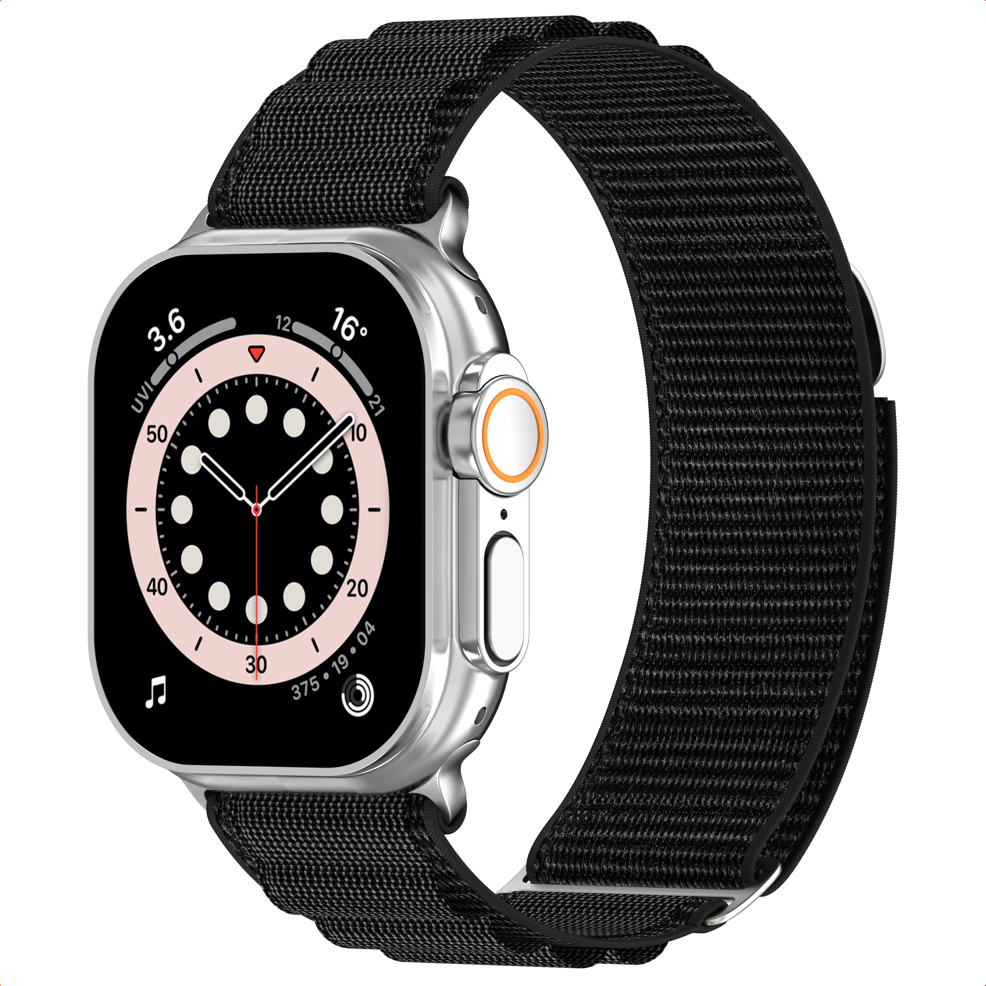 Accezz Bracelet en nylon Alpine Apple Watch | 38/40/41/42 mm - Noir