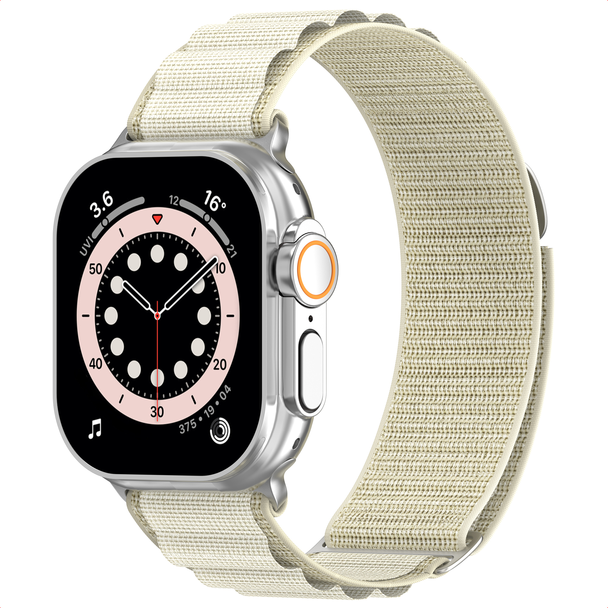 Accezz Nylon Alpine bandje voor de Apple Watch | 38/40/41/42 mm - Sterrenlicht