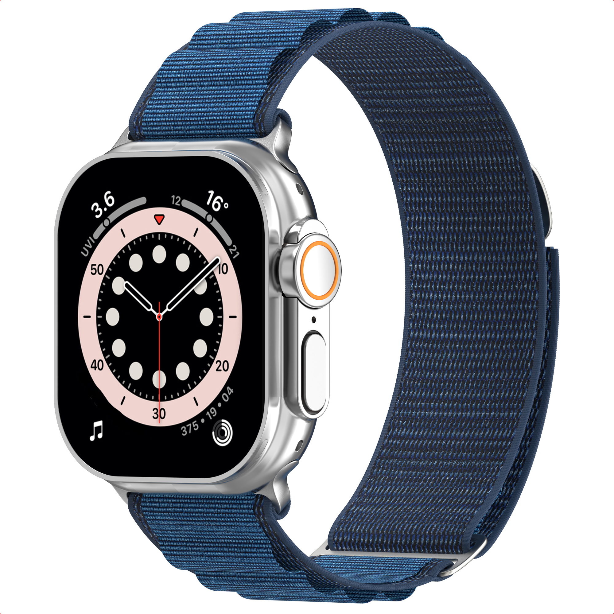 Accezz Bracelet en nylon Alpine Apple Watch | 44/45/46/49 mm - Dark Blue