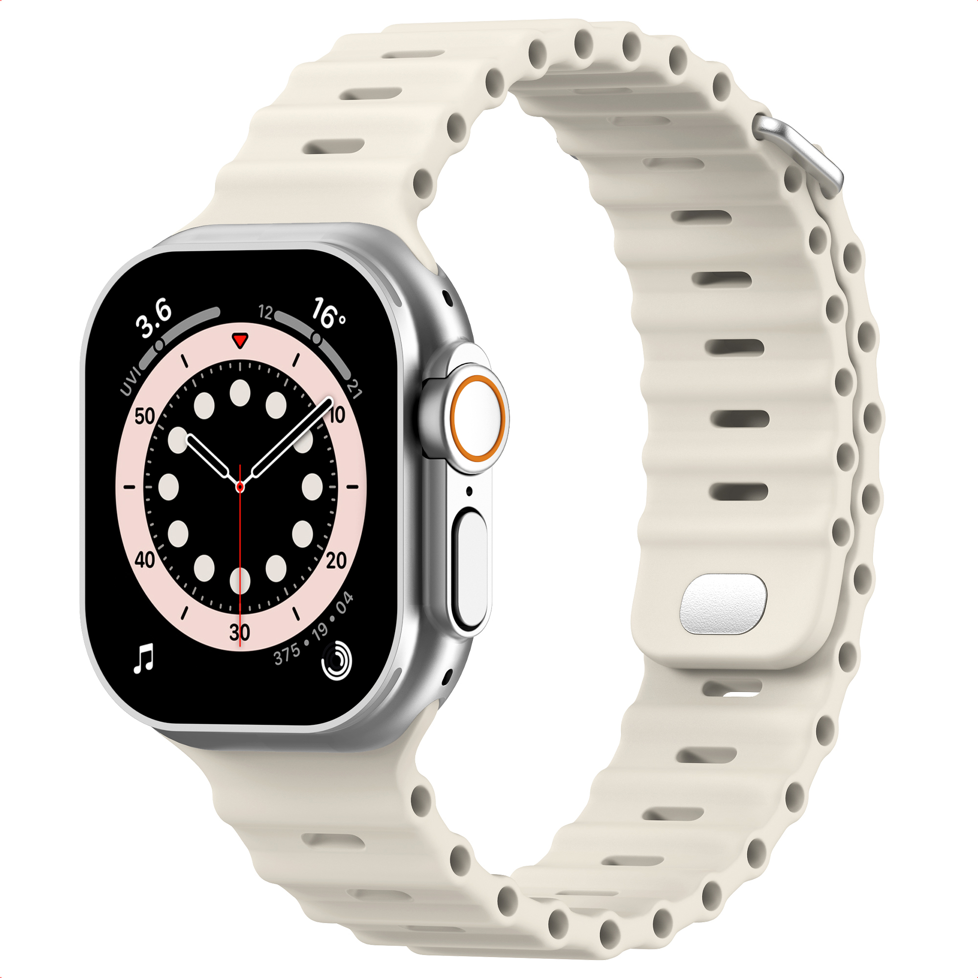 Accezz Ocean bandje voor de Apple Watch | 44/45/46/49 mm - Sterrenlicht