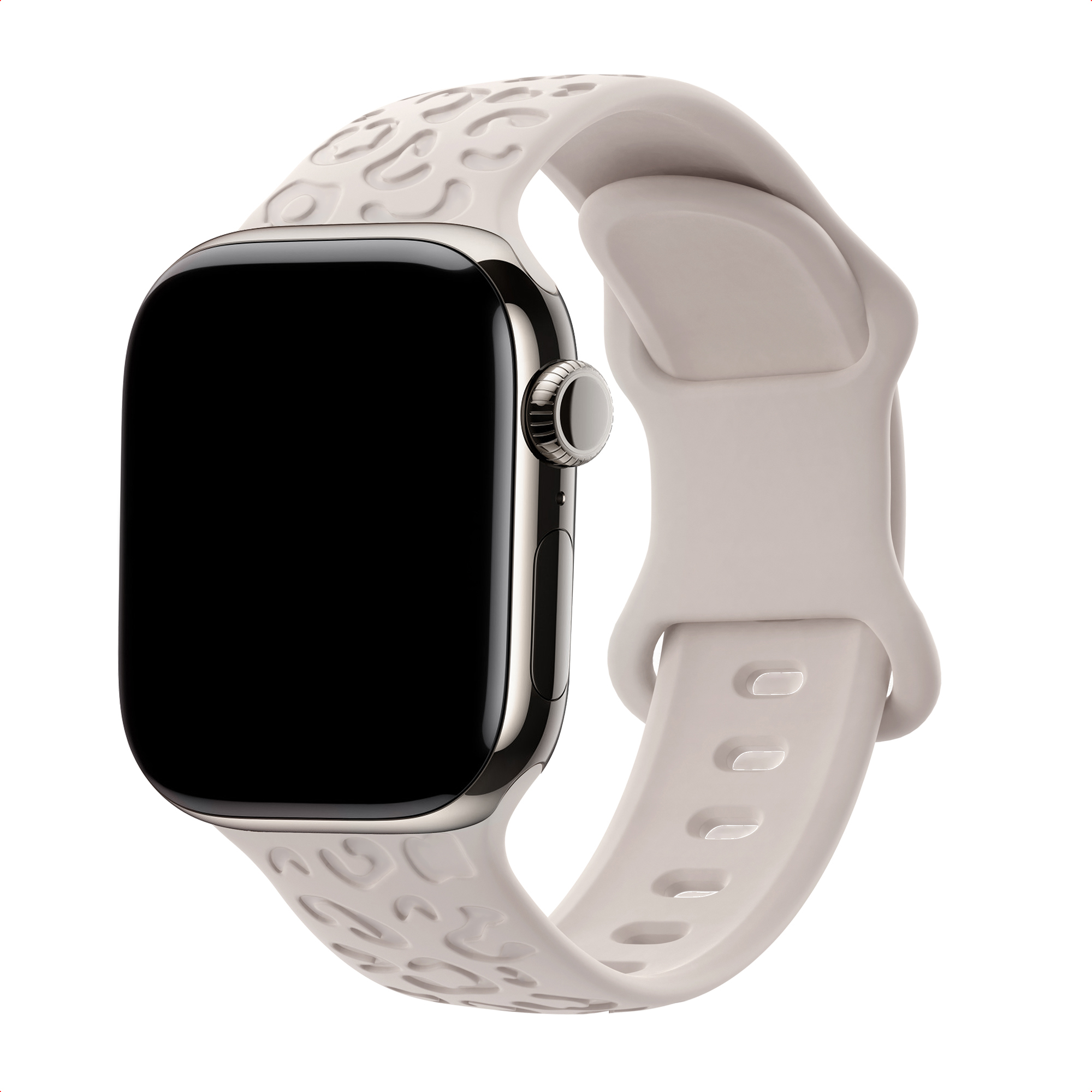 imoshion Siliconen bandje Panterprint voor de Apple Watch | 38/40/41/42 mm - Sterrenlicht
