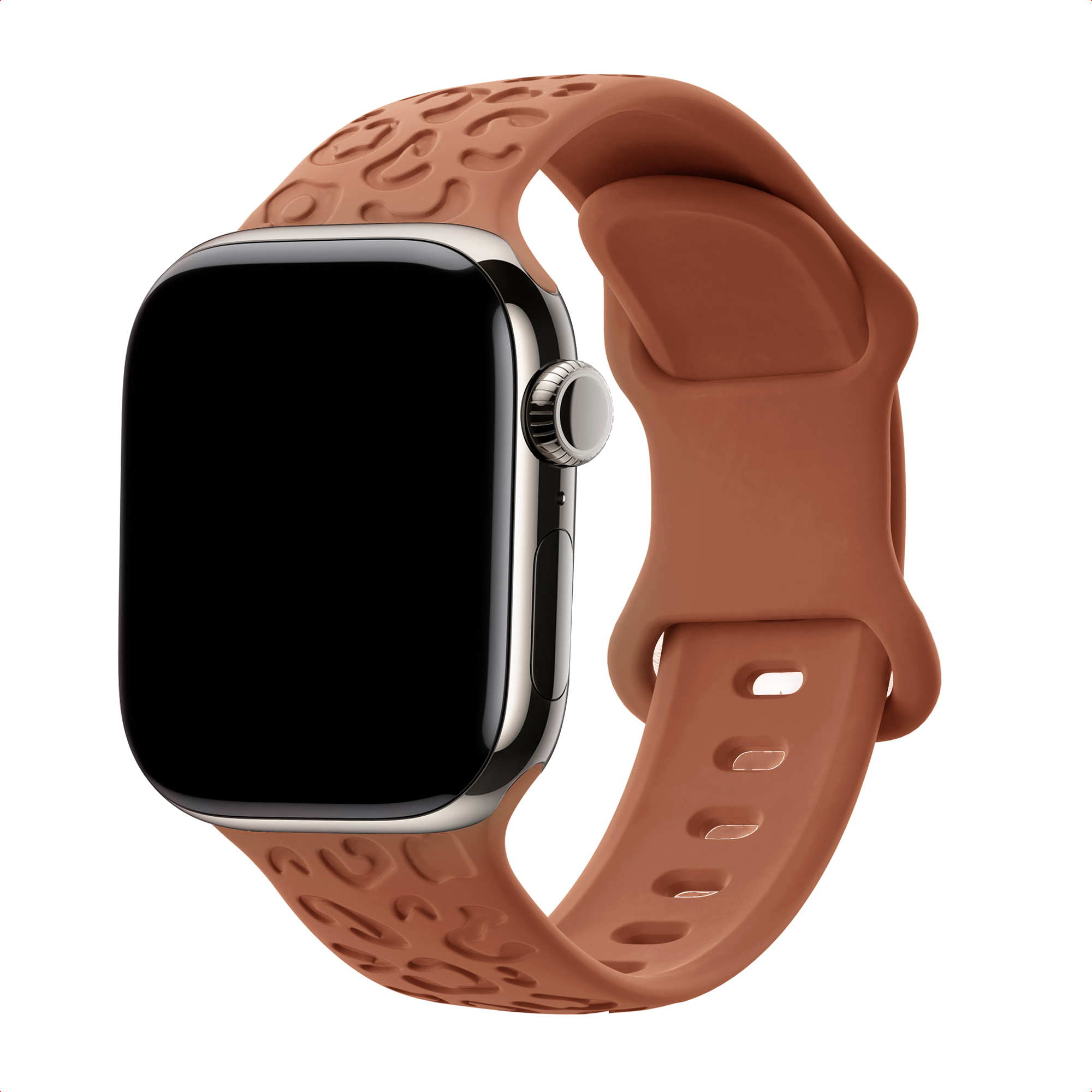 imoshion Siliconen bandje Panterprint voor de Apple Watch | 38/40/41/42 mm - Bruin