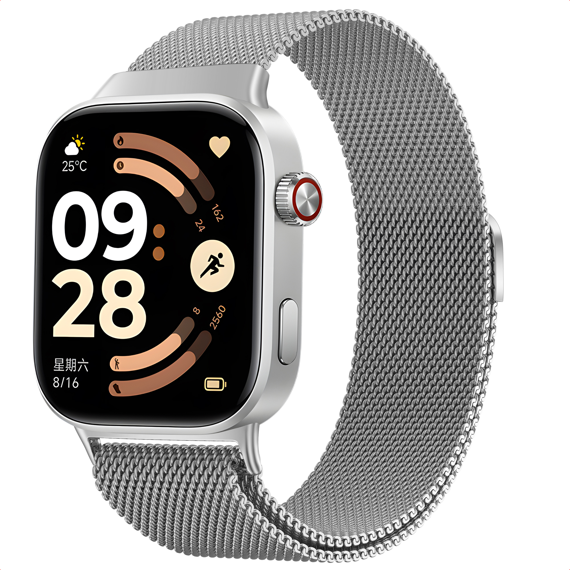 imoshion Milanees magnetisch bandje voor de Xiaomi Smart Band 10 Pro / 9 Pro / 8 Pro / Redmi Watch 6 / 5 / 4 - Zilver