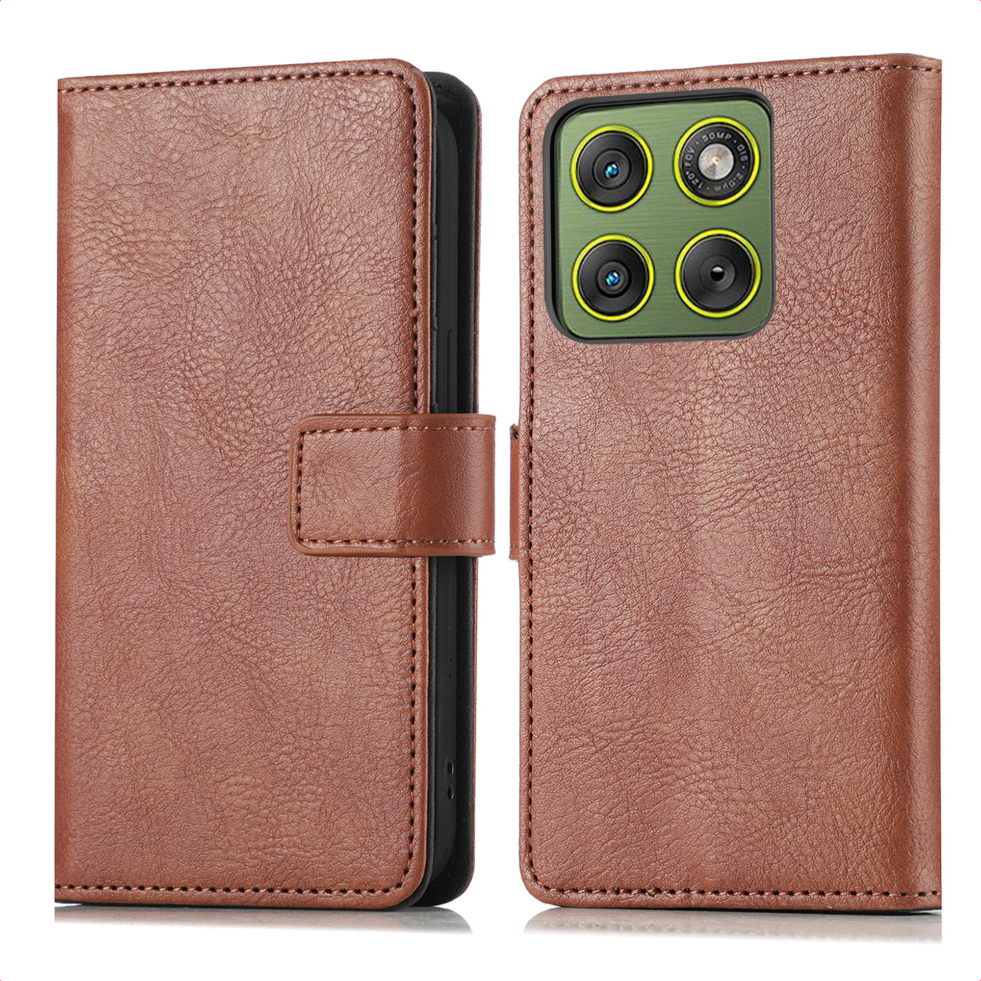 imoshion Luxe Bookcase voor de Motorola Edge 70 - Bruin