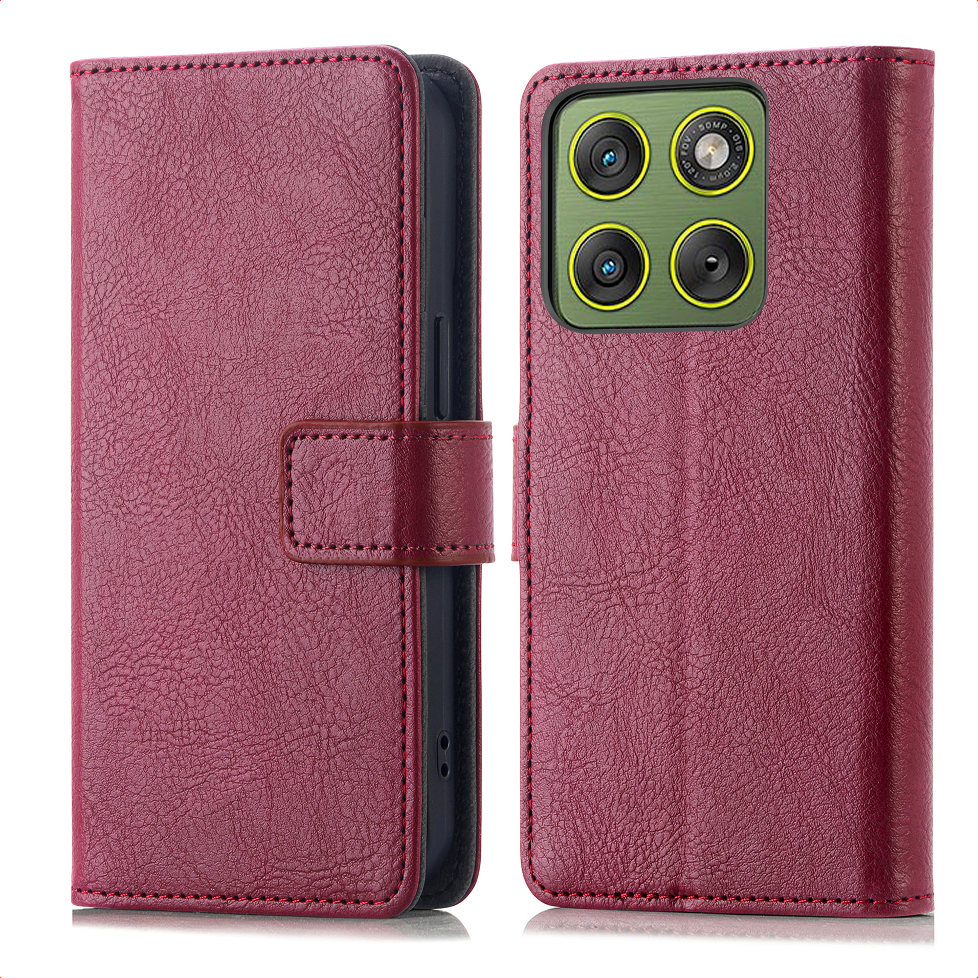 imoshion Luxe Bookcase voor de Motorola Edge 70 - Bordeaux
