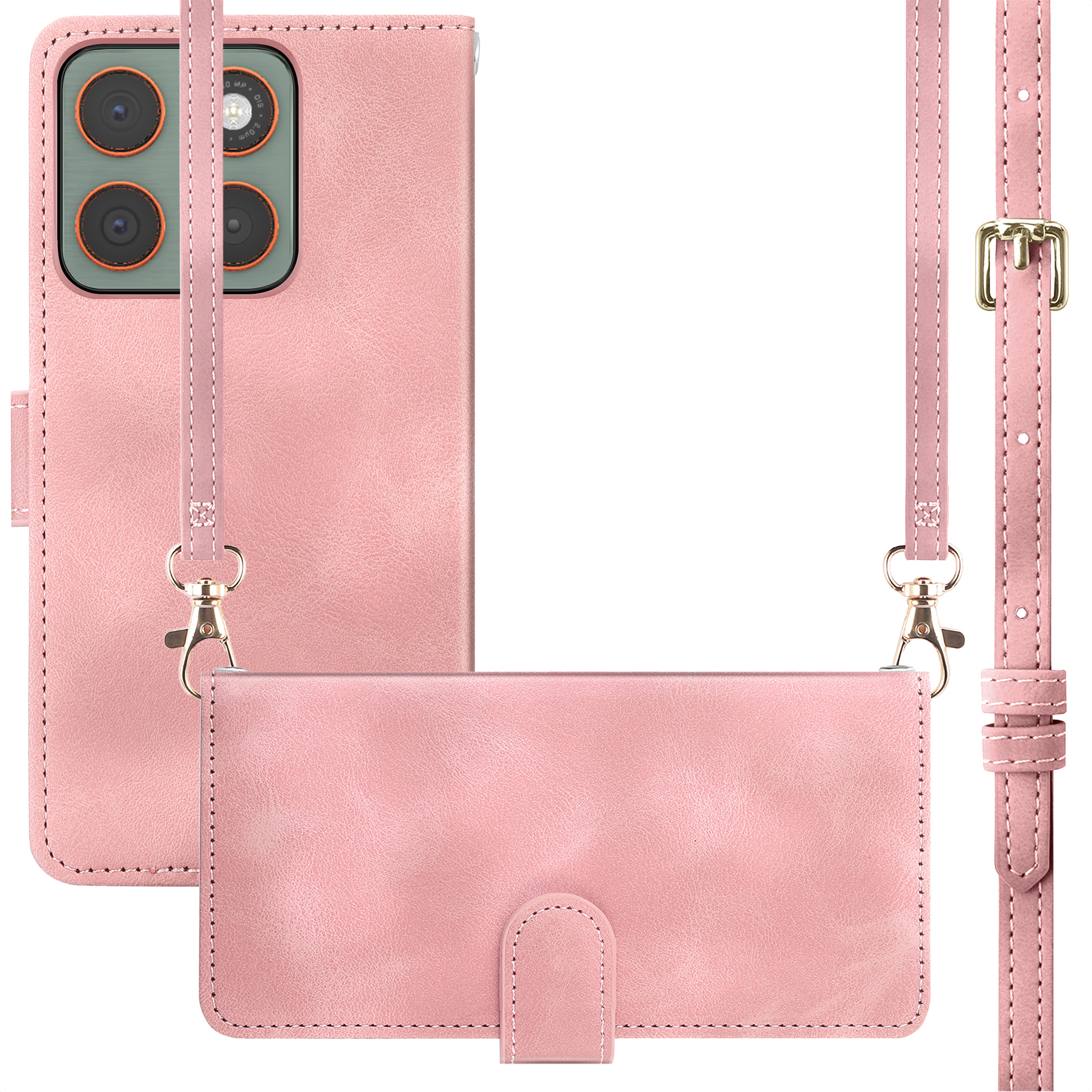 imoshion Bookcase met koord voor de Motorola Edge 70 - Roze