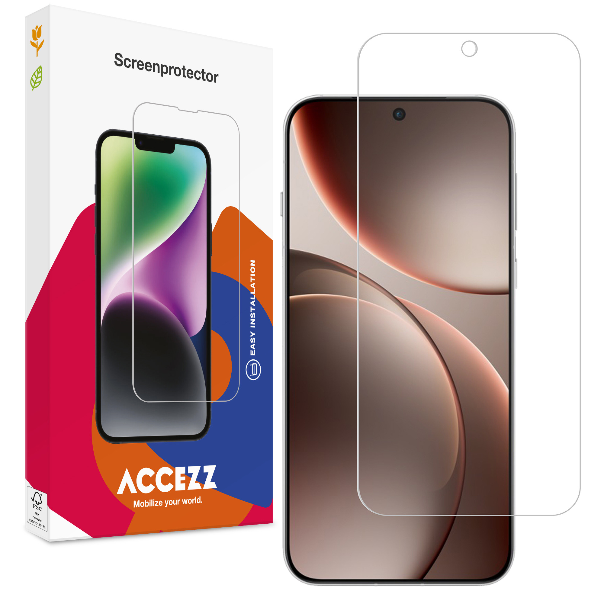 Accezz Gehard Glas Screenprotector voor de Oppo Find X9