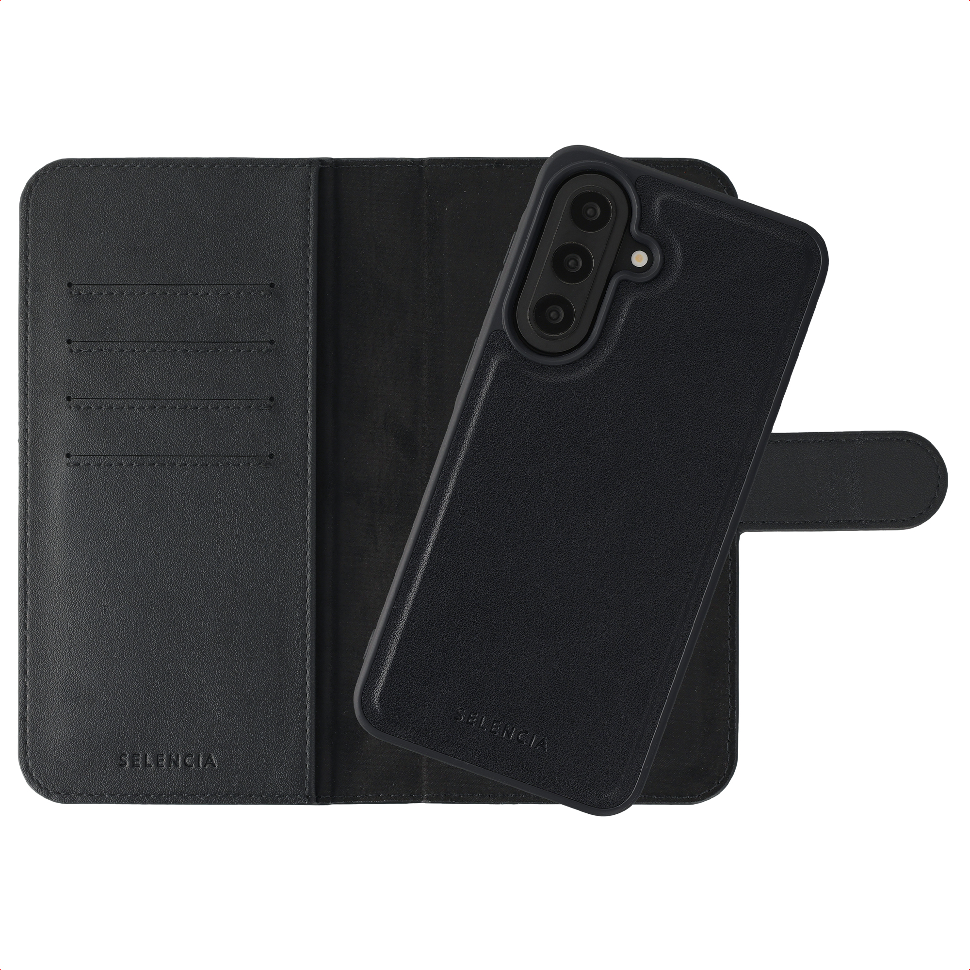 Selencia Olyn Uitneembare Bookcase met MagSafe voor de Samsung Galaxy A57 (5G) - Zwart