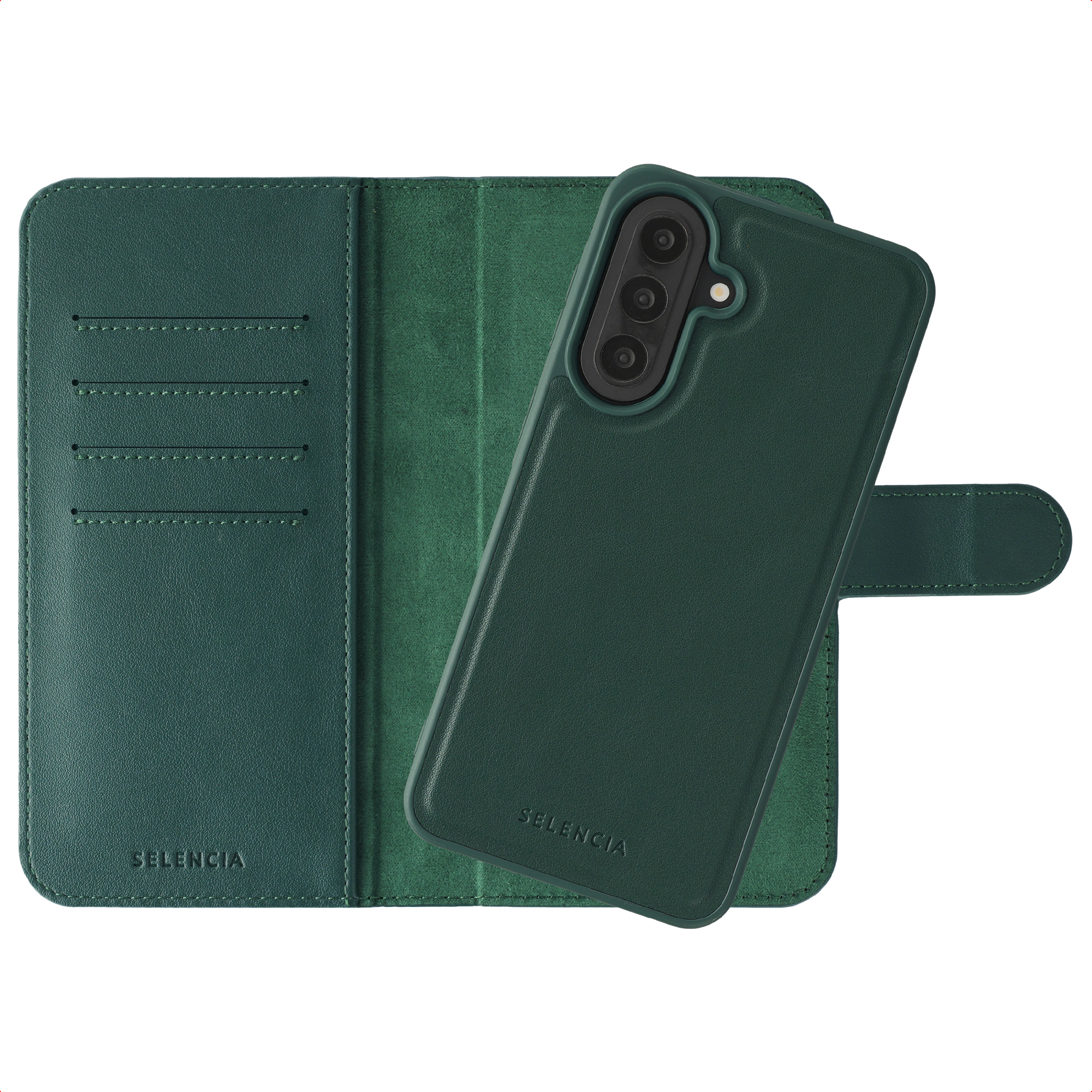Selencia Olyn Uitneembare Bookcase met MagSafe voor de Samsung Galaxy A57 (5G) - Groen