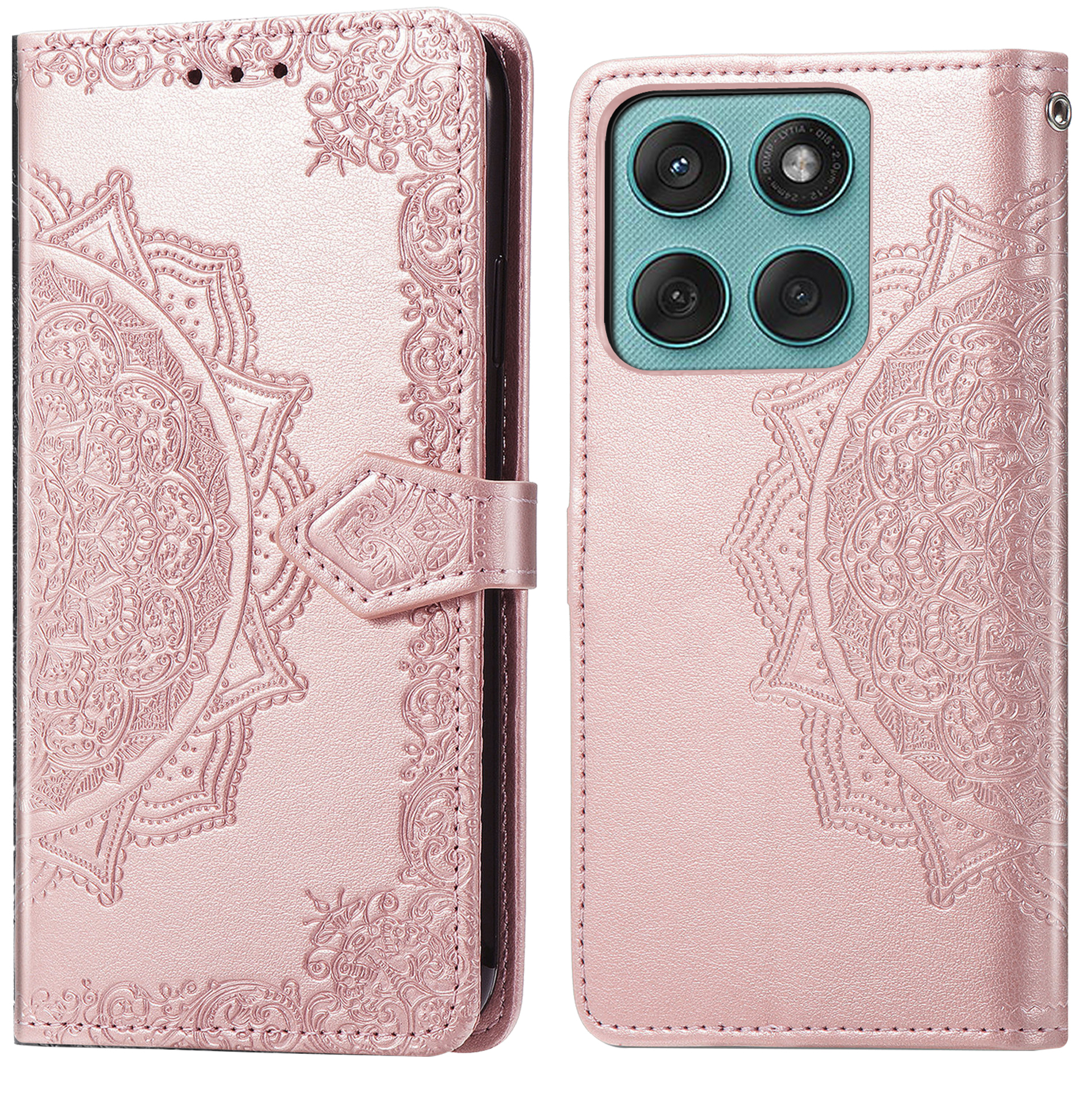 imoshion Mandala Bookcase voor de Motorola Moto G57 Power - Rosé Goud
