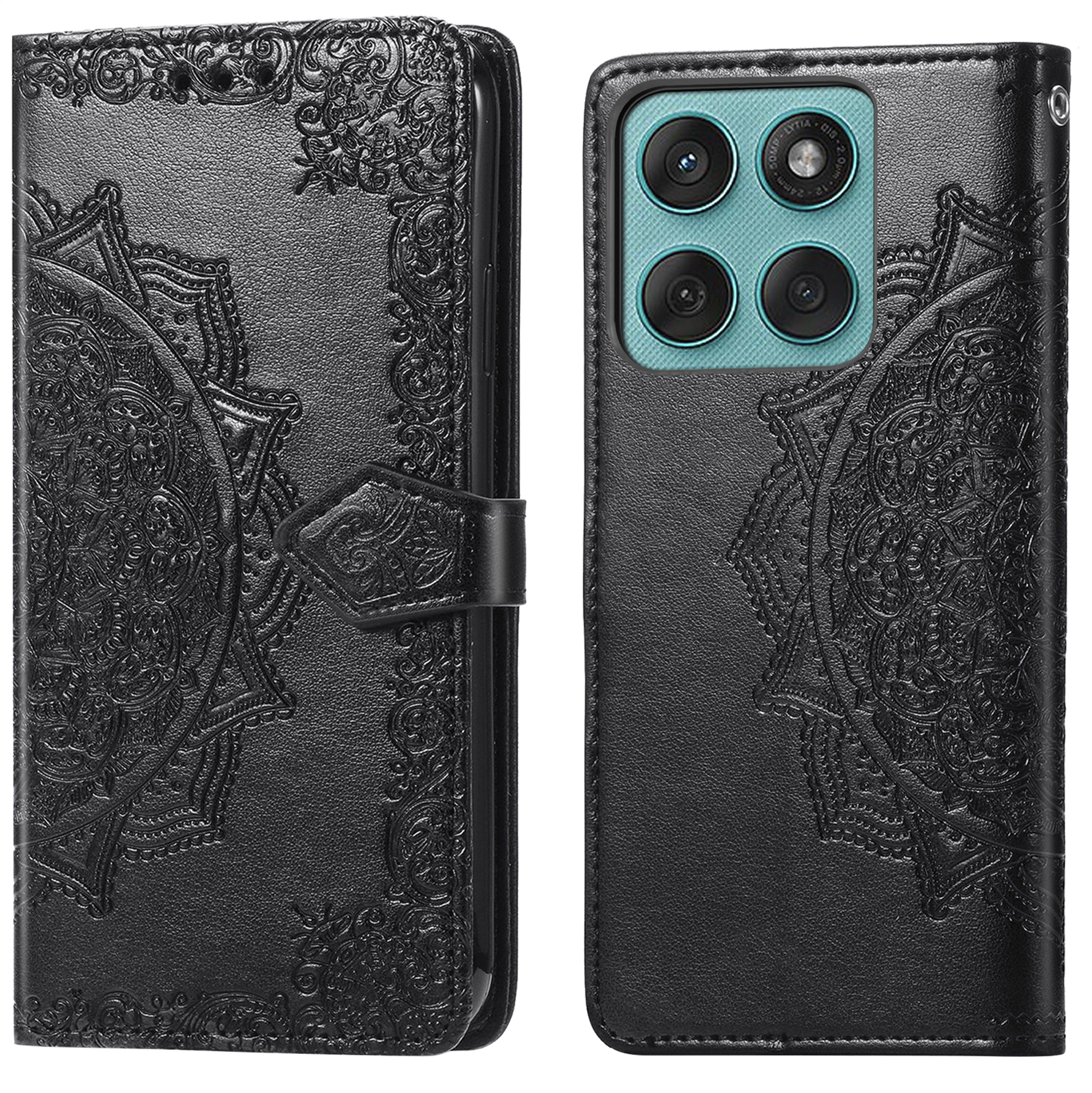 imoshion Mandala Bookcase voor de Motorola Moto G57 Power - Zwart