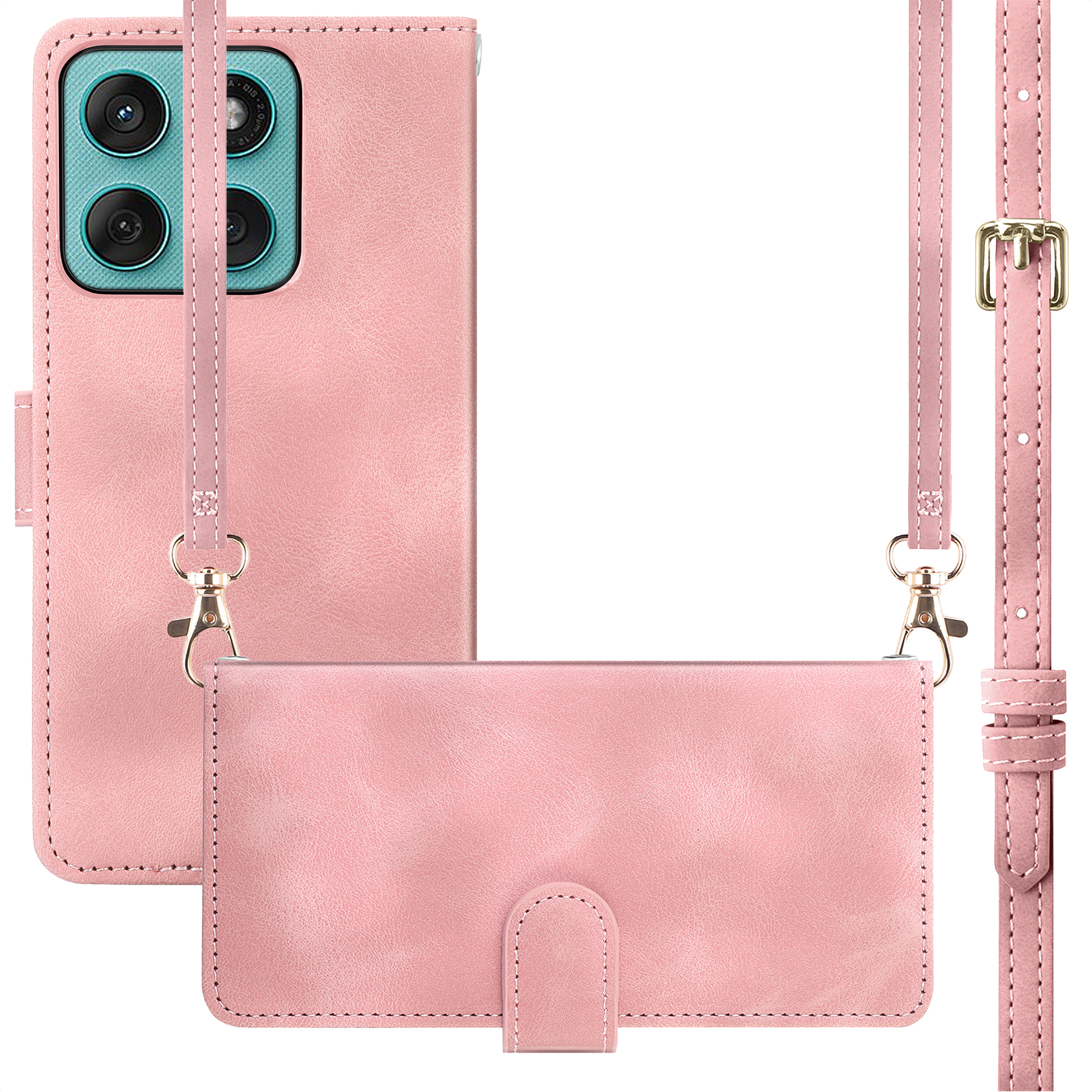 imoshion Bookcase met koord voor de Motorola Moto G57 Power - Roze