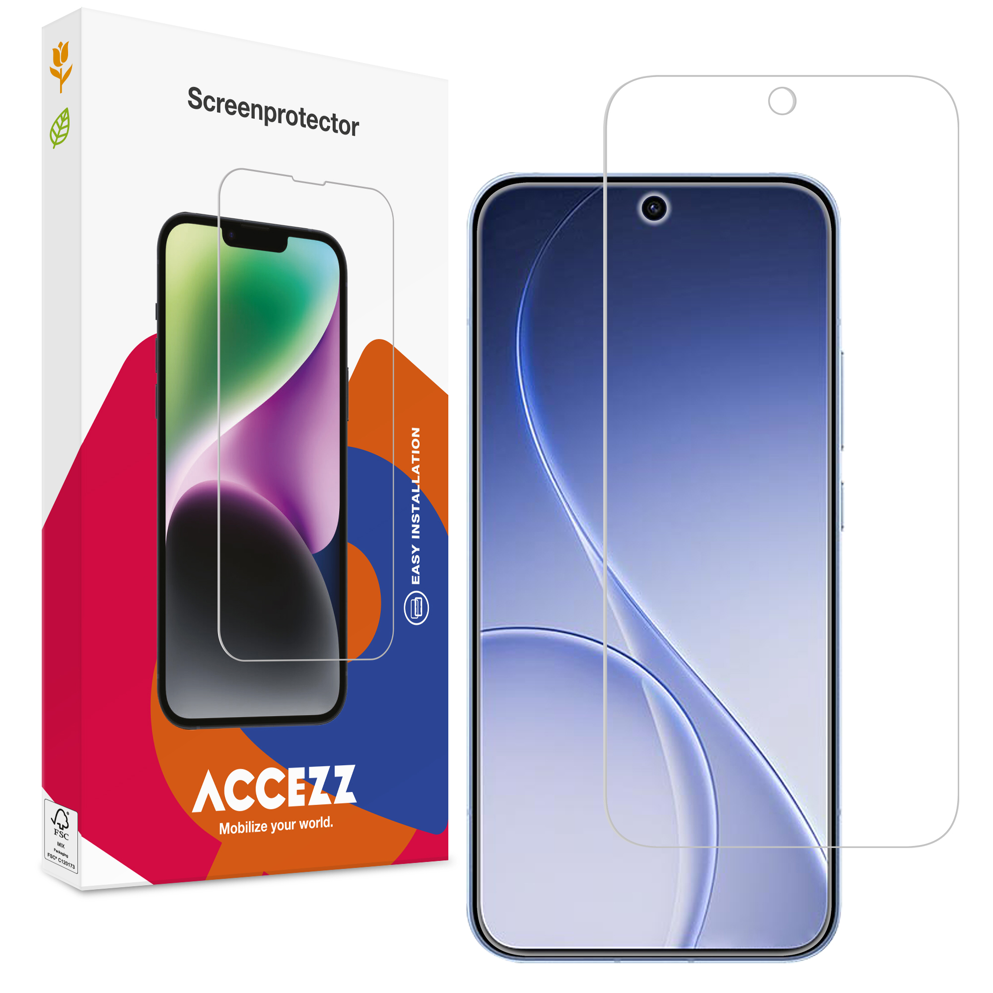 Accezz Protection d'écran en verre trempé Oppo Reno15 (5G)