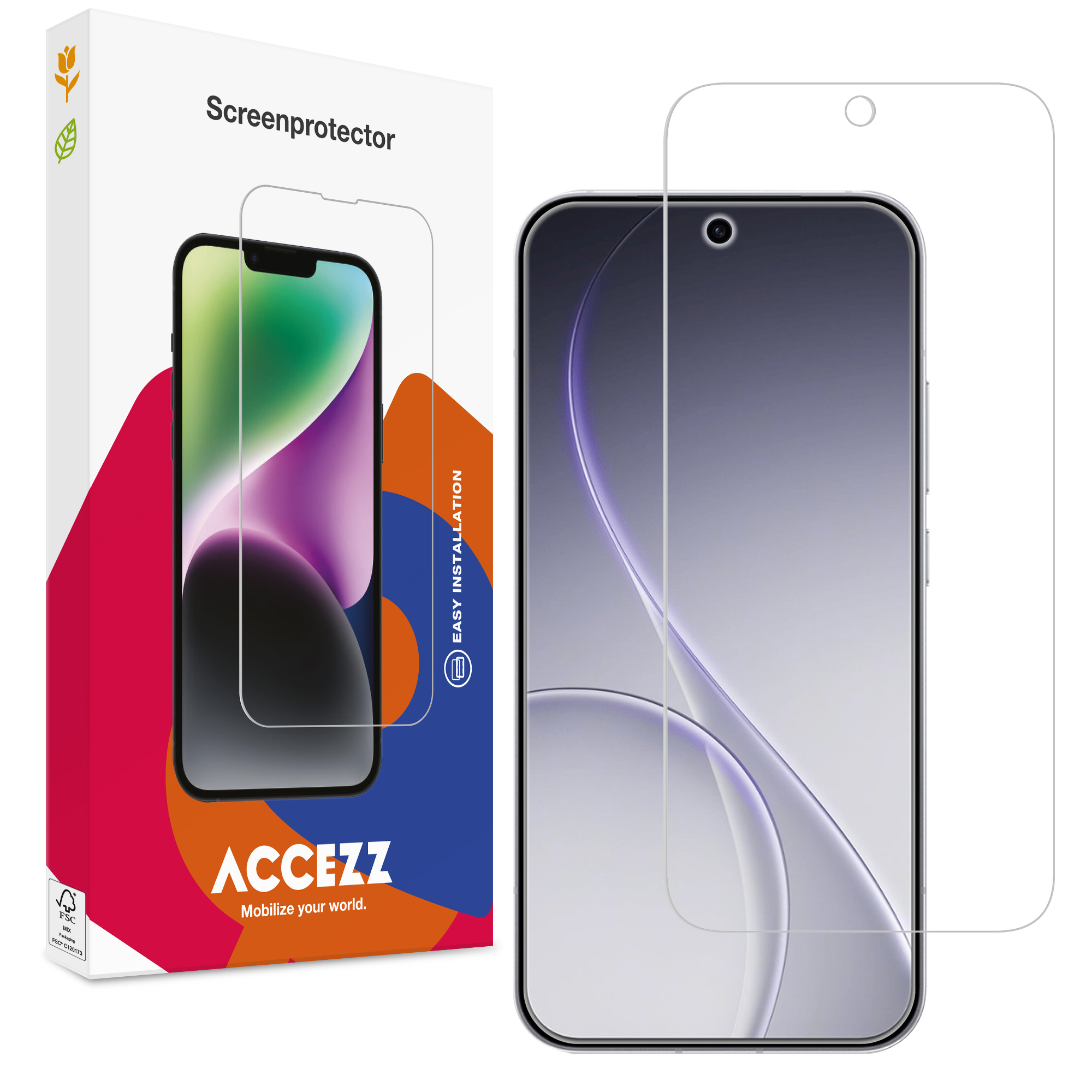 Accezz Gehard Glas Screenprotector voor de Oppo Reno15 Pro (5G)