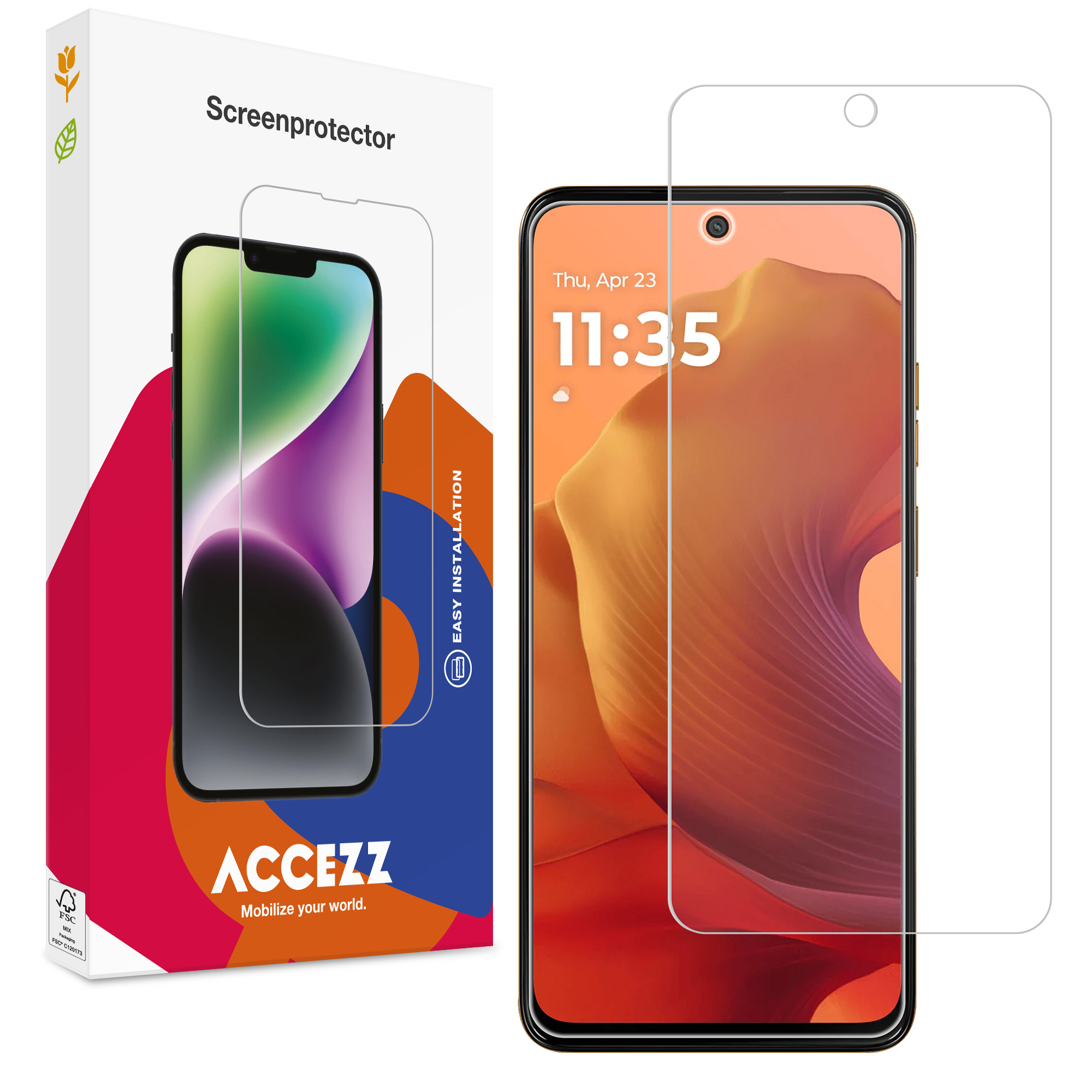 Accezz Protection d'écran en verre trempé Motorola Moto G57 Power