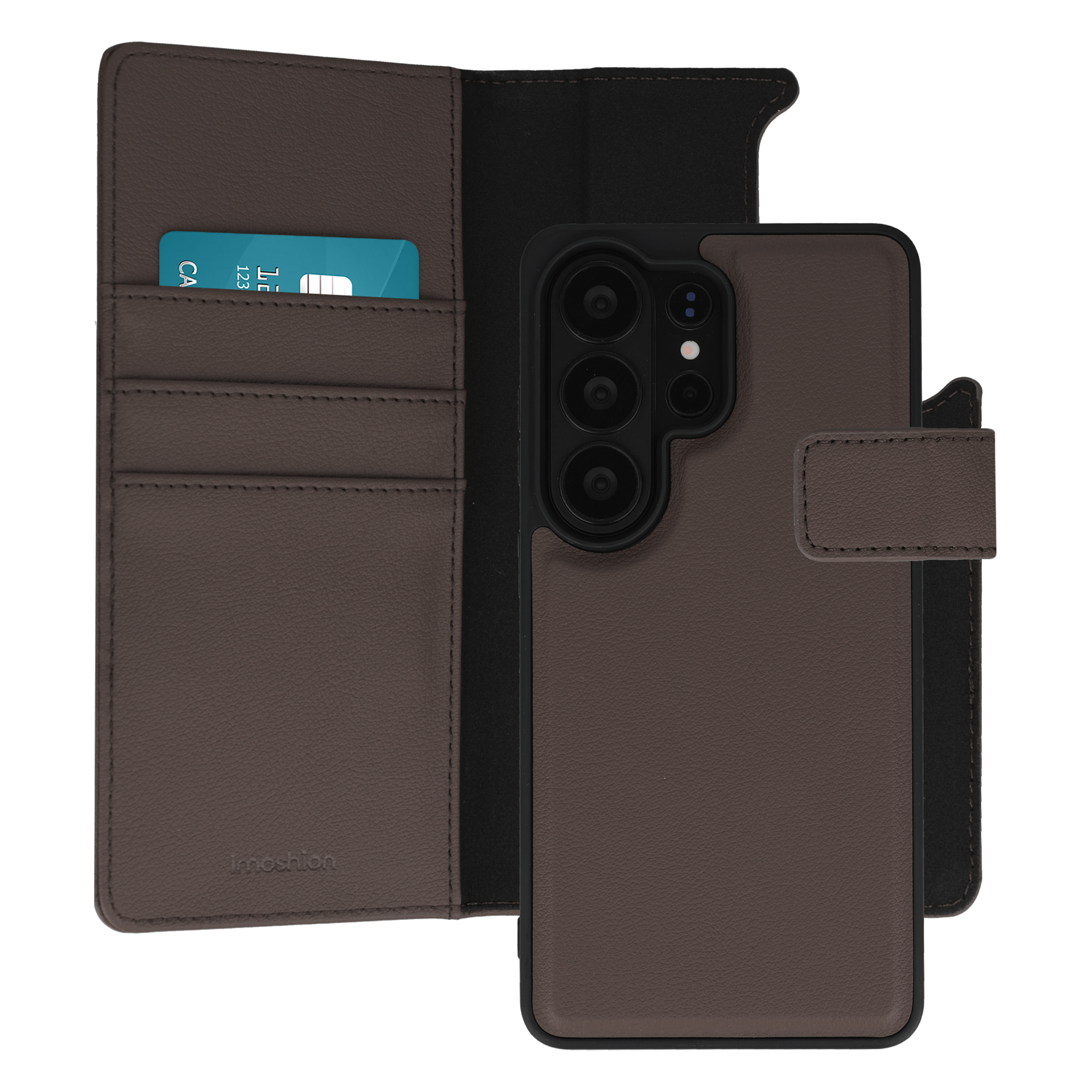 imoshion Étui portefeuille luxe 2-en-1 amovible Samsung Galaxy S26 Ultra - Marron
